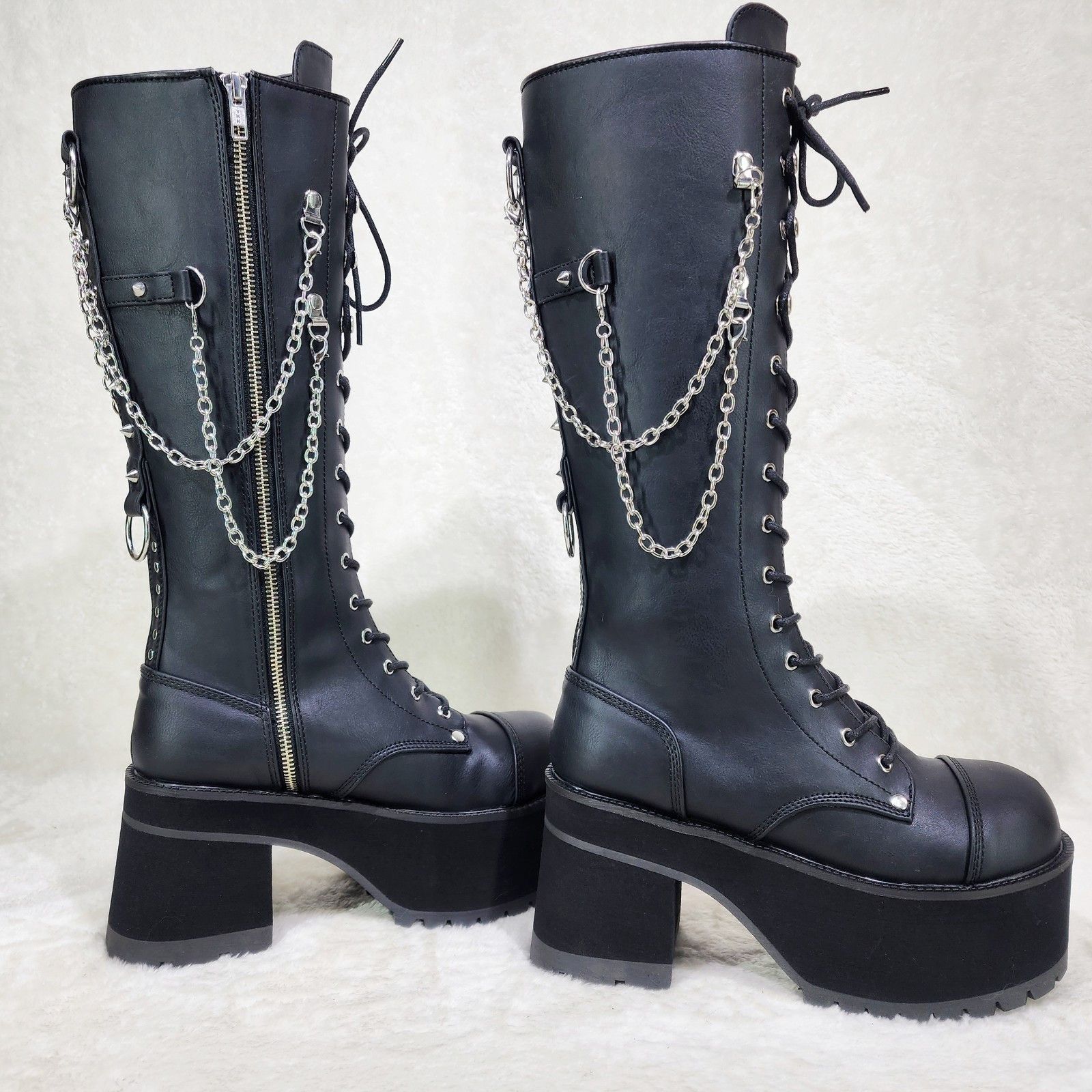 Demonia Cult DEMONIA Ranger 303 Goth Lumberjack Biker Mens Platform Knee Size US 9 / EU 42 - 5 Thumbnail