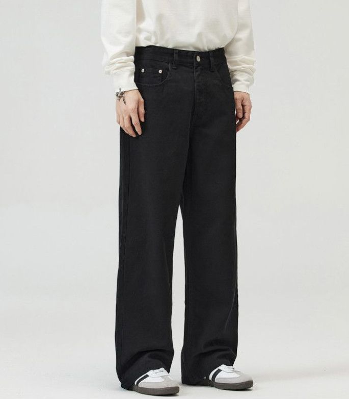 Japanese Brand Men's Baggy American Casual Loose Straight Wide Leg Jeans Size US 32 / EU 48 - 2 Thumbnail
