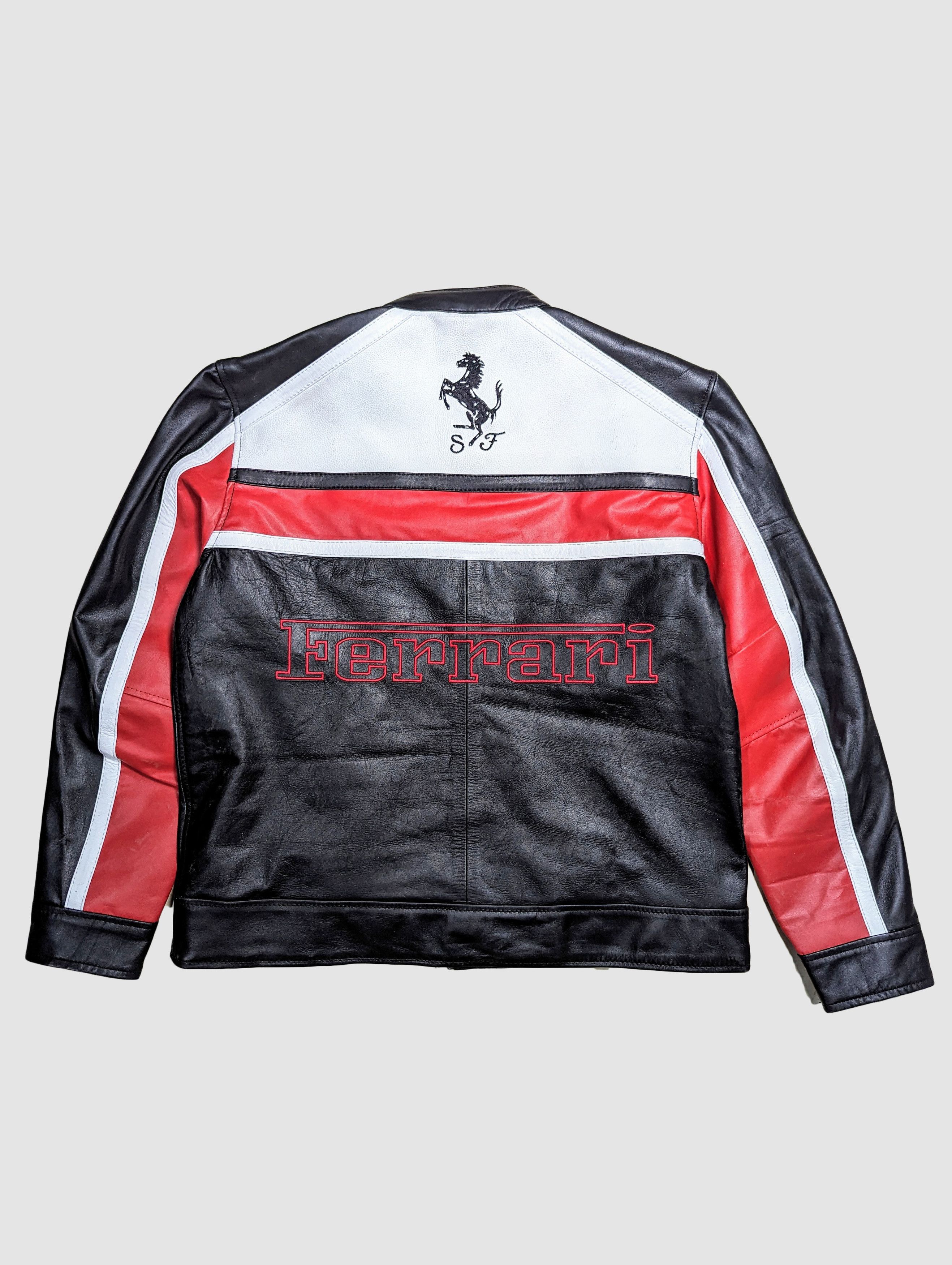 Formula 1 🔥 FERRARI 🔥 Leather Jacket Rare F1 Streetwear Racing Size US L / EU 52-54 / 3 - 2 Thumbnail