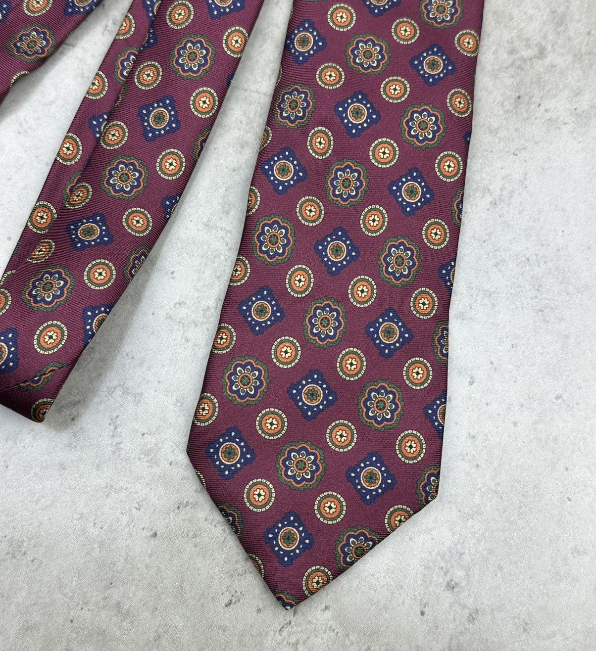 Reiss Reiss Floral Silk Tie Made in Italy Designer Mens Necktie Size ONE SIZE - 4 Thumbnail