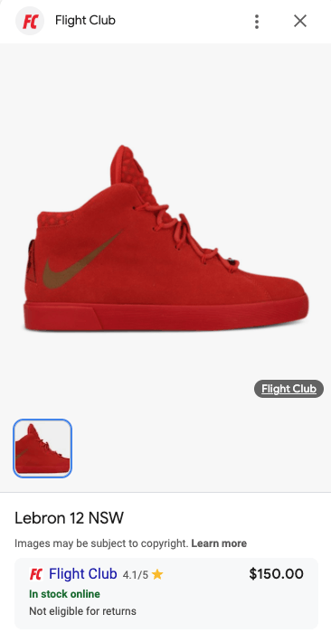 Nike Nike Lebron XII NSW Lifestyle QS (Red) Size US 13 / EU 46 - 6 Thumbnail