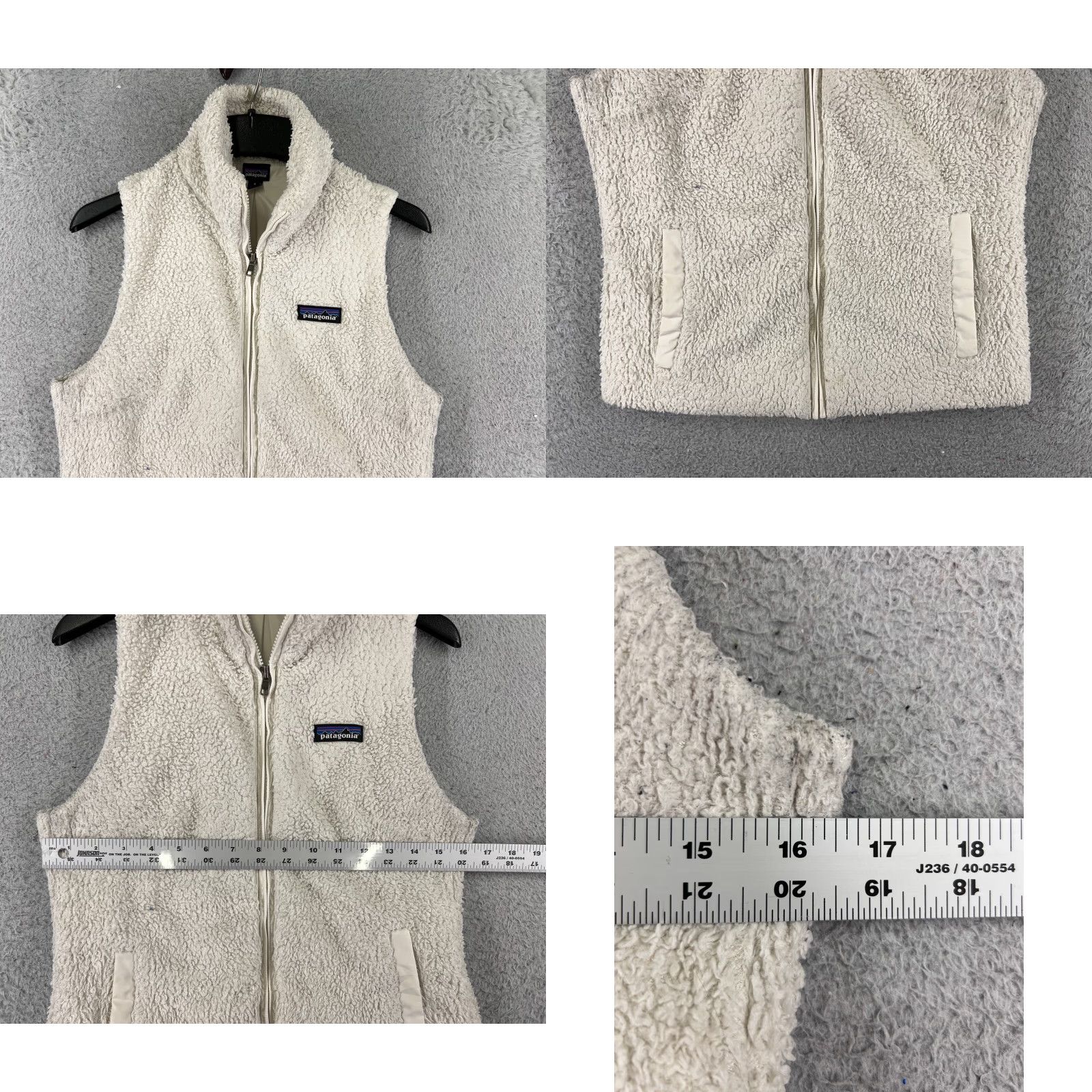 Patagonia Patagonia Vest Womens Small White 100% Polyester Fleece Full Zip Deep Pile Size S / US 4 / IT 40 - 8 Thumbnail