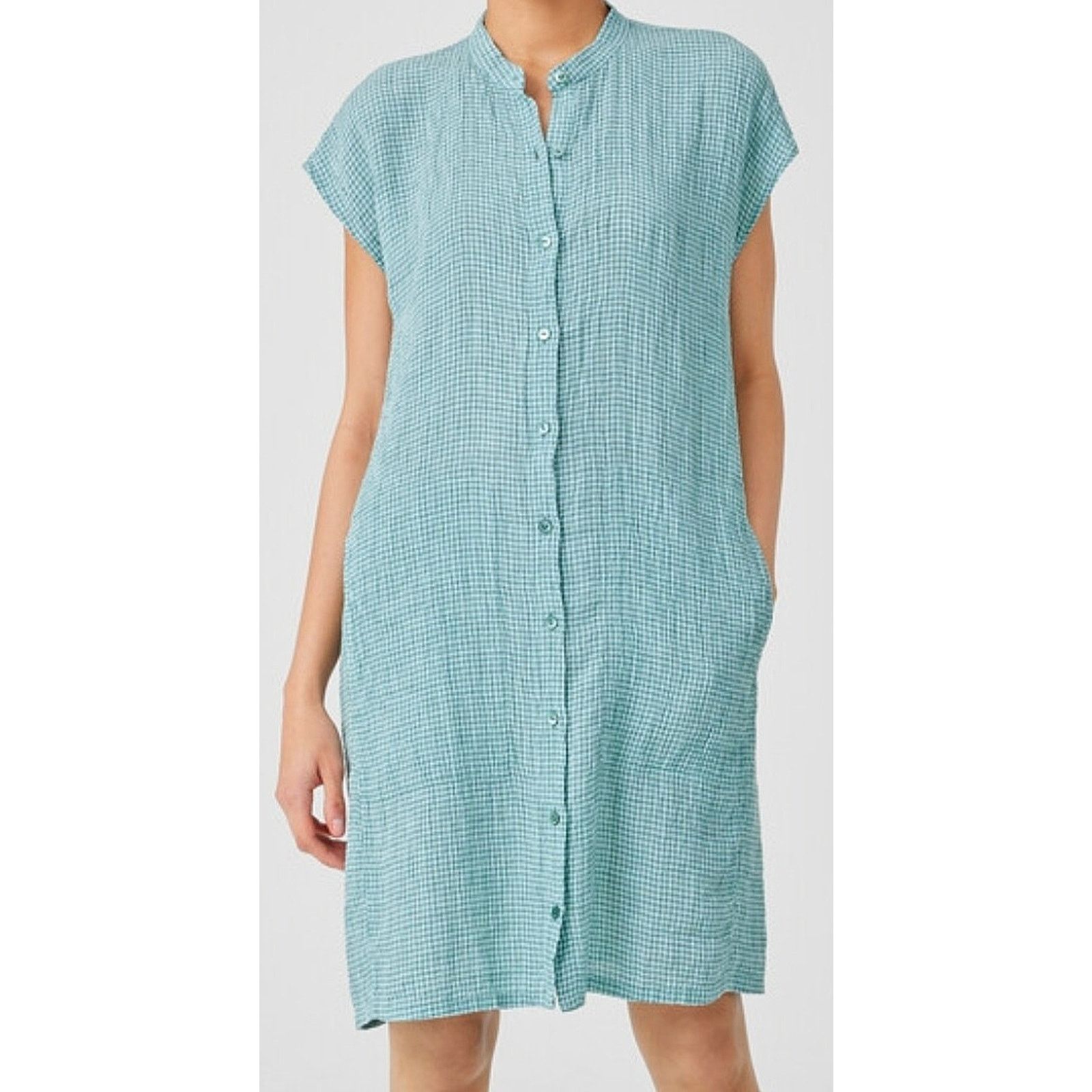 Eileen Fisher Eileen Fisher Puckered Organic Linen Tunic Women Dress Sz XL Size XL / US 12-14 / IT 48-50 - 2 Thumbnail
