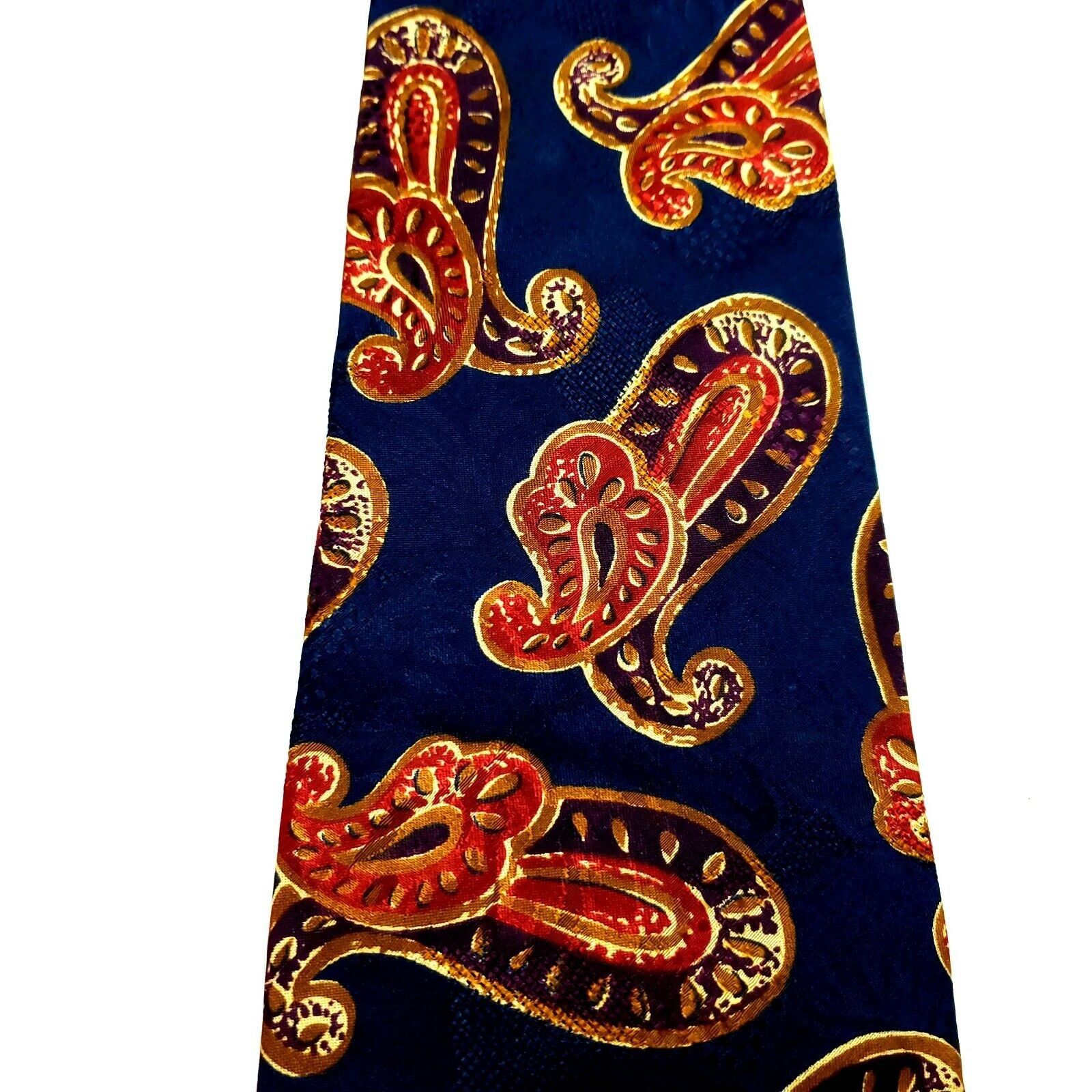 Aquascutum Aquascutum London Silk Tie Blue Paisley Print Size ONE SIZE - 2 Thumbnail