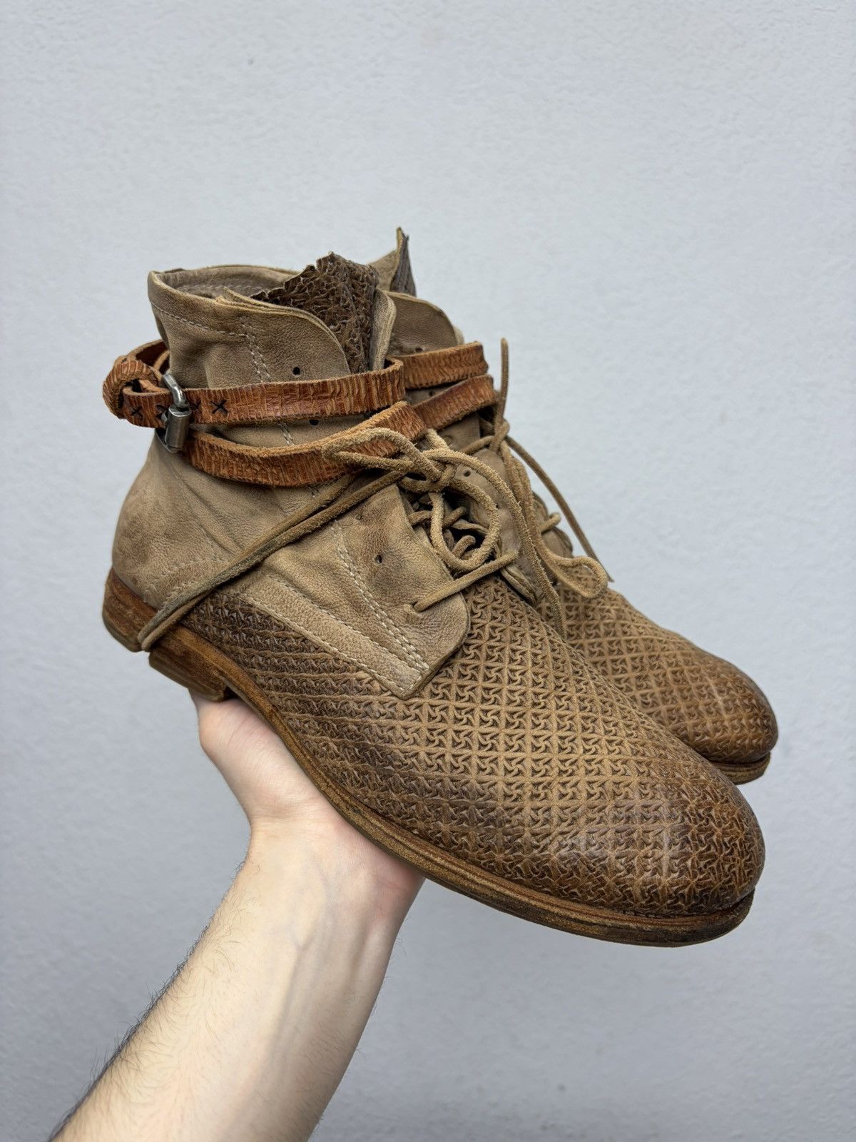 If Six Was Nine Vintage Italian AS 98 Heel Airstep Leather Biker Boots Size US 9 / EU 42 - 4 Thumbnail