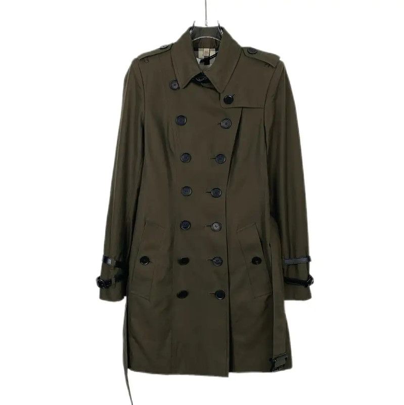 Burberry Burberry Women's S Size Dark Green Trench Coat Size S / US 4 / IT 40 - 1 Thumbnail