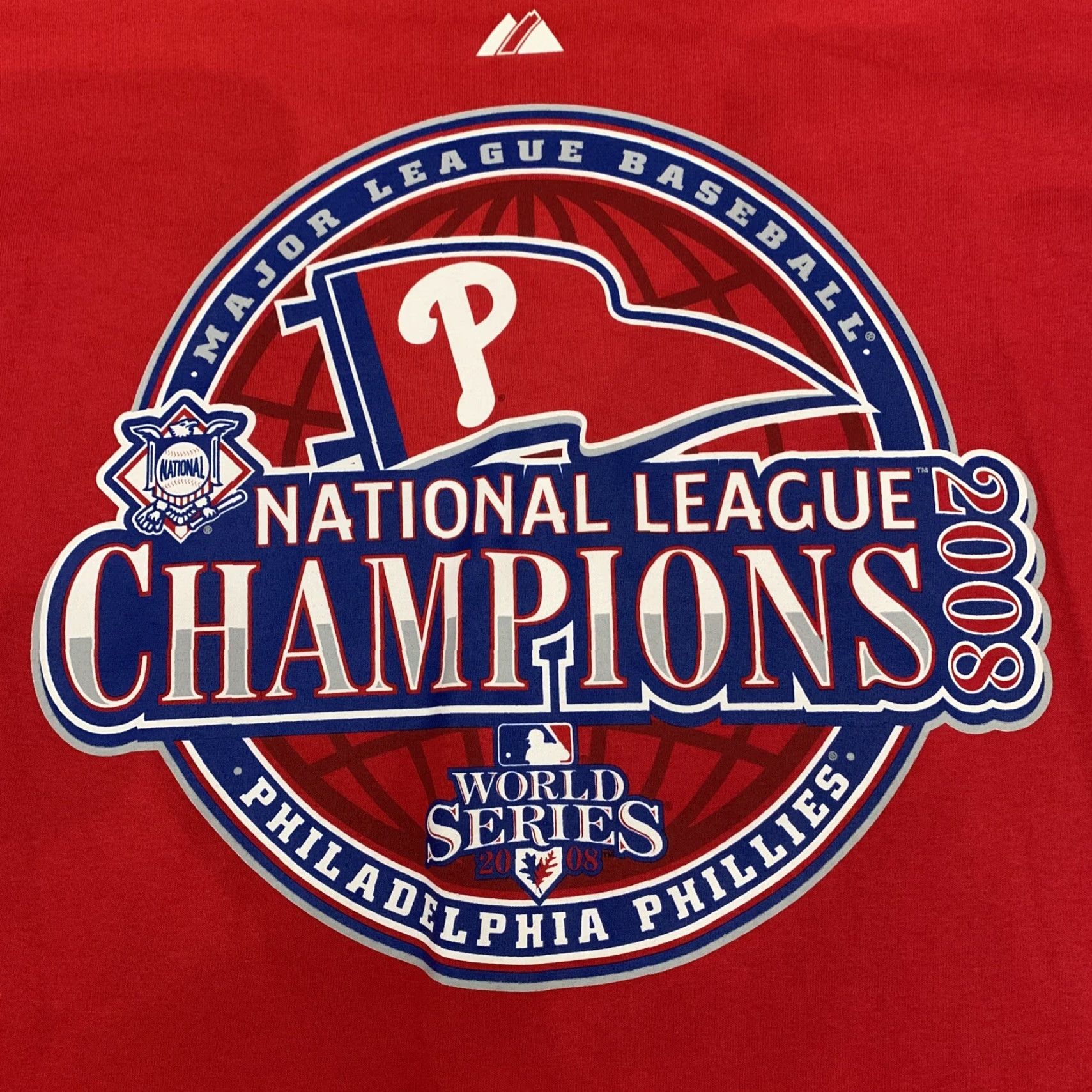 Vintage VINTAGE Majestic T-Shirt Philadelphia Phillies 2008 National League Champs Red Size L Adult Men Short Sleeve NWOT Size US L / EU 52-54 / 3 - 2 Thumbnail