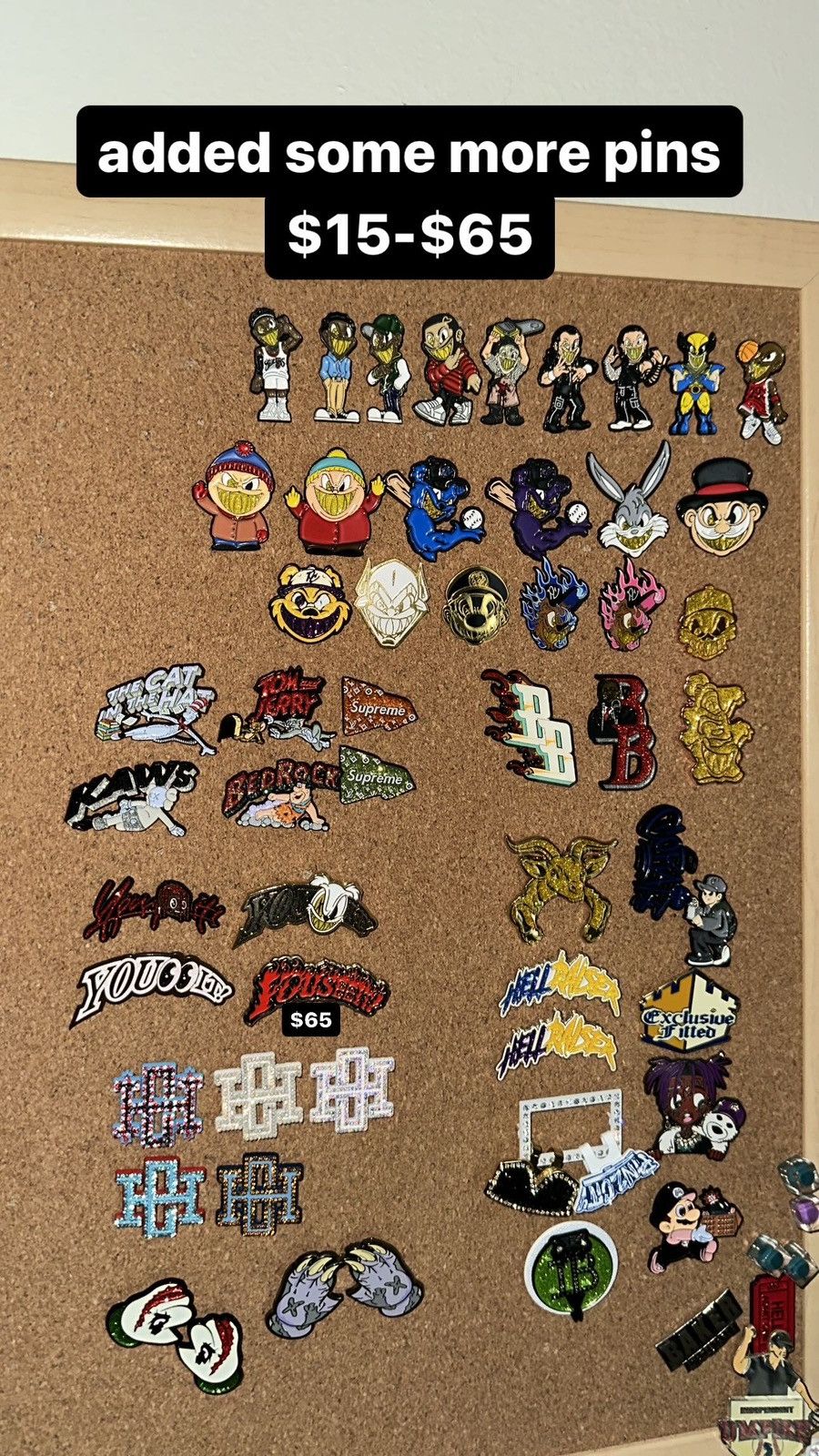 image of Hats x Pins Assorted Pins in Black, Men's