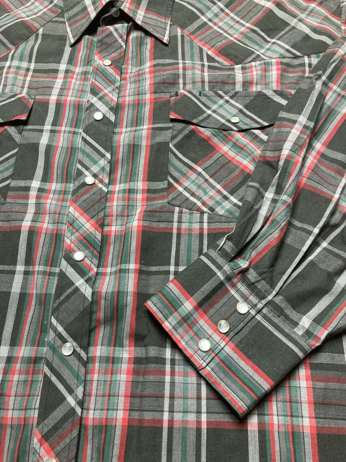Vintage VTG Pearl snap shirt plaid check rodeo western cowboy XXL Size US XXL / EU 58 / 5 - 2 Thumbnail