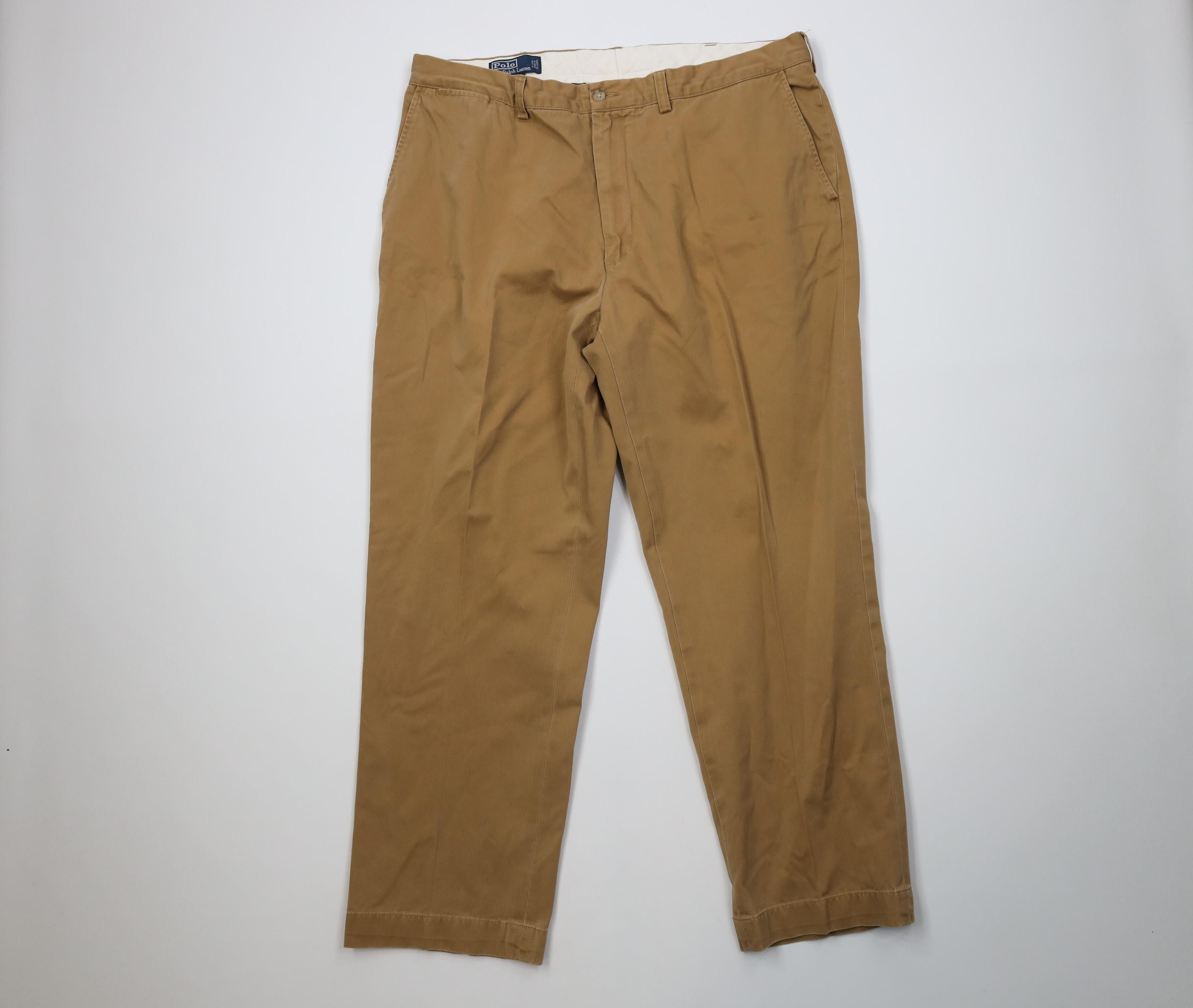 Polo Ralph Lauren Vintage 90s Ralph Lauren Prospect Wide Leg Chino Pants Brown Size US 40 / EU 56 - 1 Thumbnail