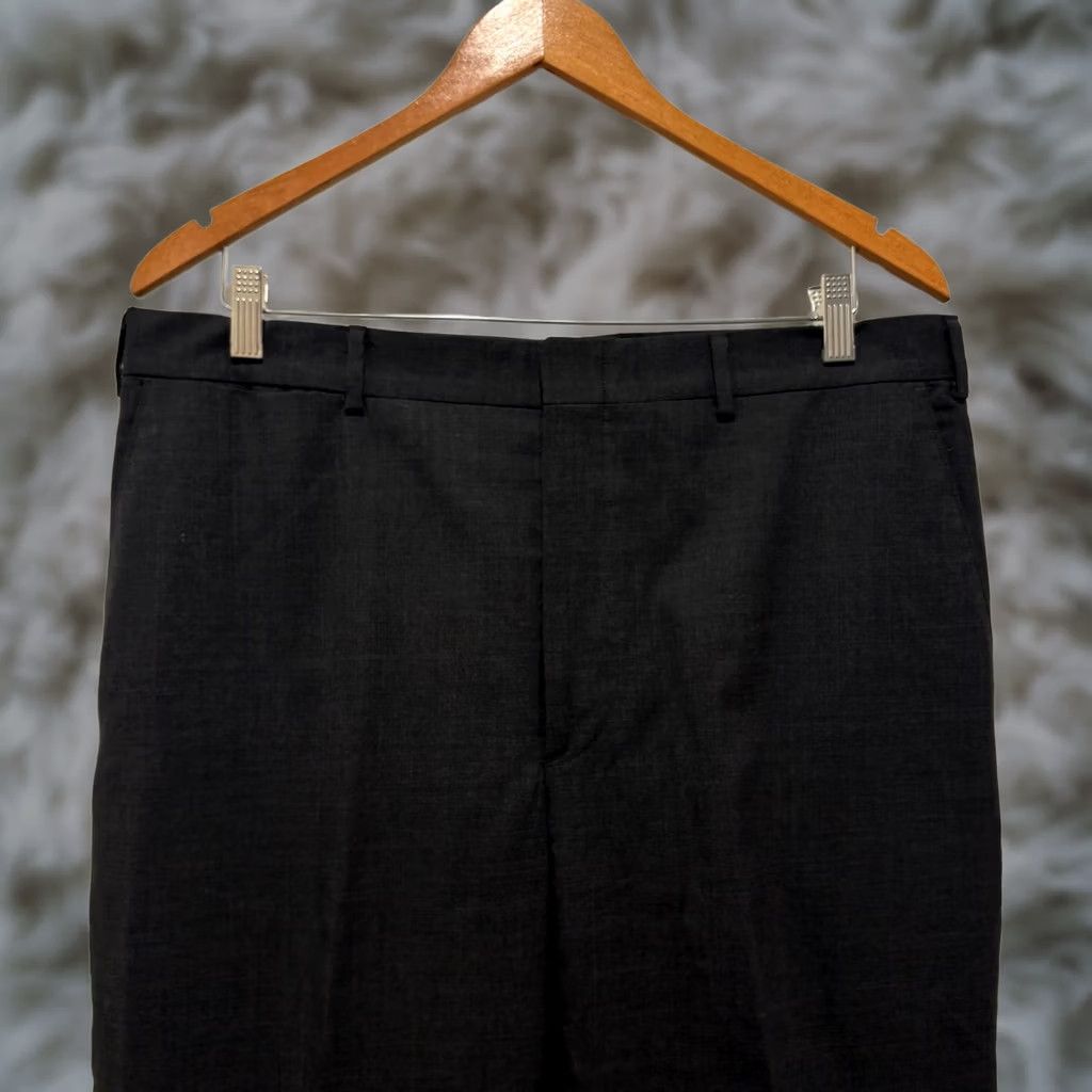 Brooks Brothers Brooks Brothers Dress Pants Wool Charcoal Gray 35x29 Cuffed Flat Front Men's Classic Dress Pants Size US 35 - 1 Thumbnail