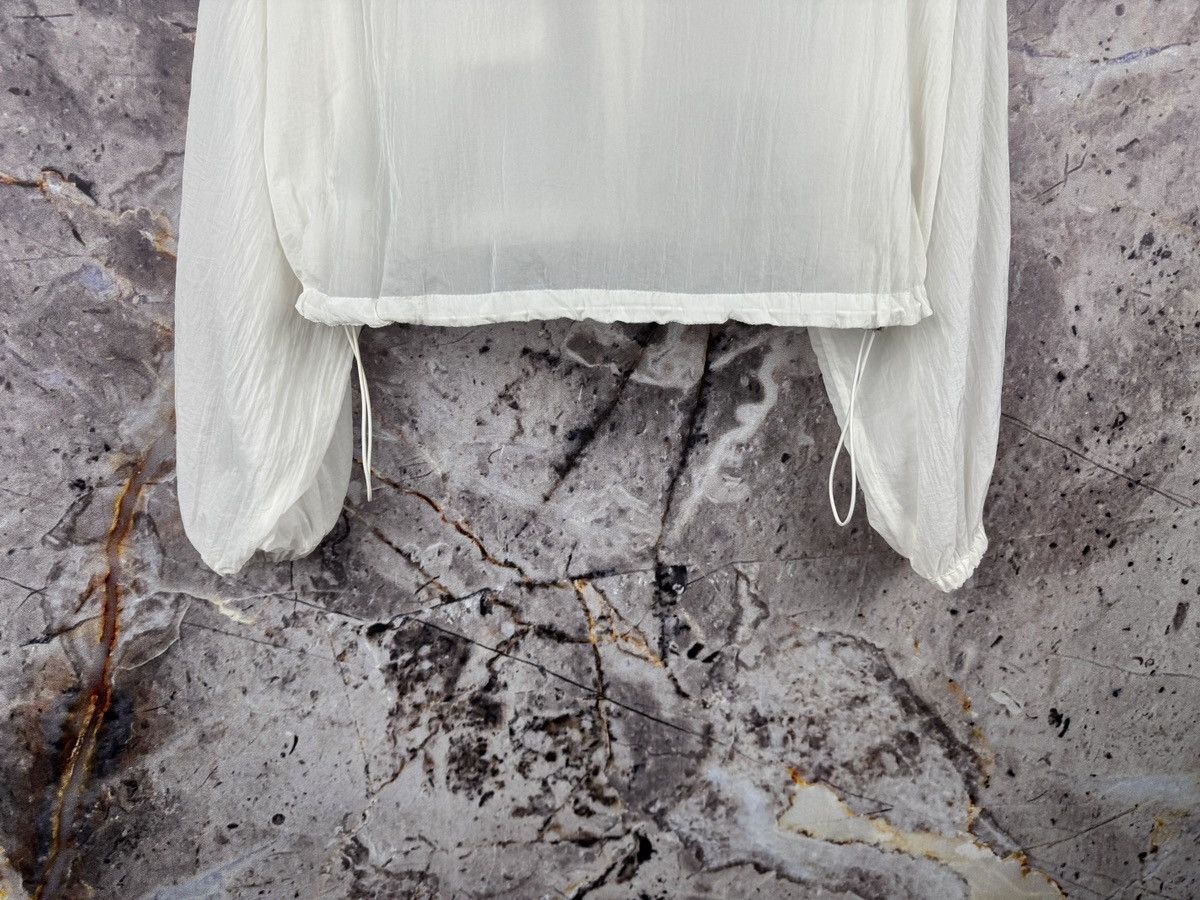 Other Ingni Sheer Cropped Zip Jacket White Lightweight Pocket Deta Size M / US 6-8 / IT 42-44 - 15 Thumbnail
