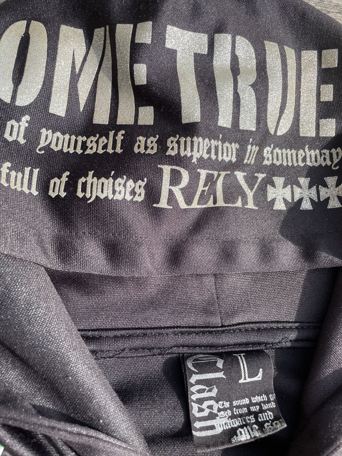 If Six Was Nine 2000s Japanese archive Vkei Glitter Poem Zip-up Hoodie Y2K Size US S / EU 44-46 / 1 - 7 Thumbnail