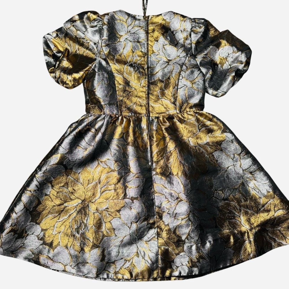 Lilly Pulitzer Lilly Pulitzer Priyanka Floral Metallic Puff Sleeve Dress S Size M / US 6-8 / IT 42-44 - 4 Thumbnail