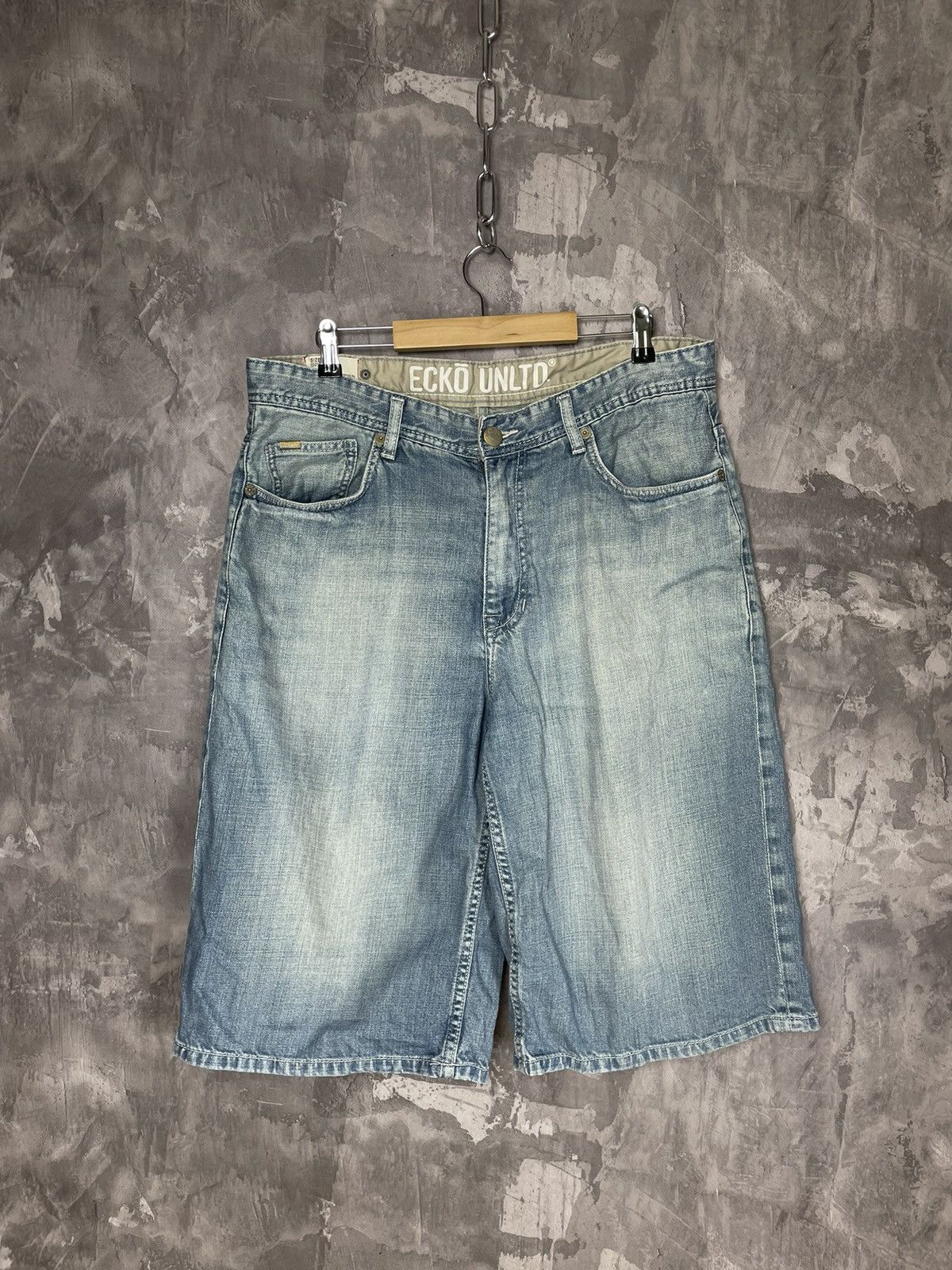 Ecko Unltd. × Vintage Vintage Y2k Early2000's Ecko Grunge Emo Skater Baggy Shorts Size US 36 / EU 52 - 2 Thumbnail