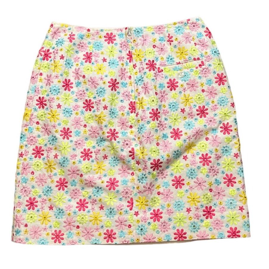 Lilly Pulitzer Lilly Pulitzer MultiColor Floral Embroidered Mini Skirt Sz 2 Size 26" / US 2 / IT 38 - 2 Thumbnail