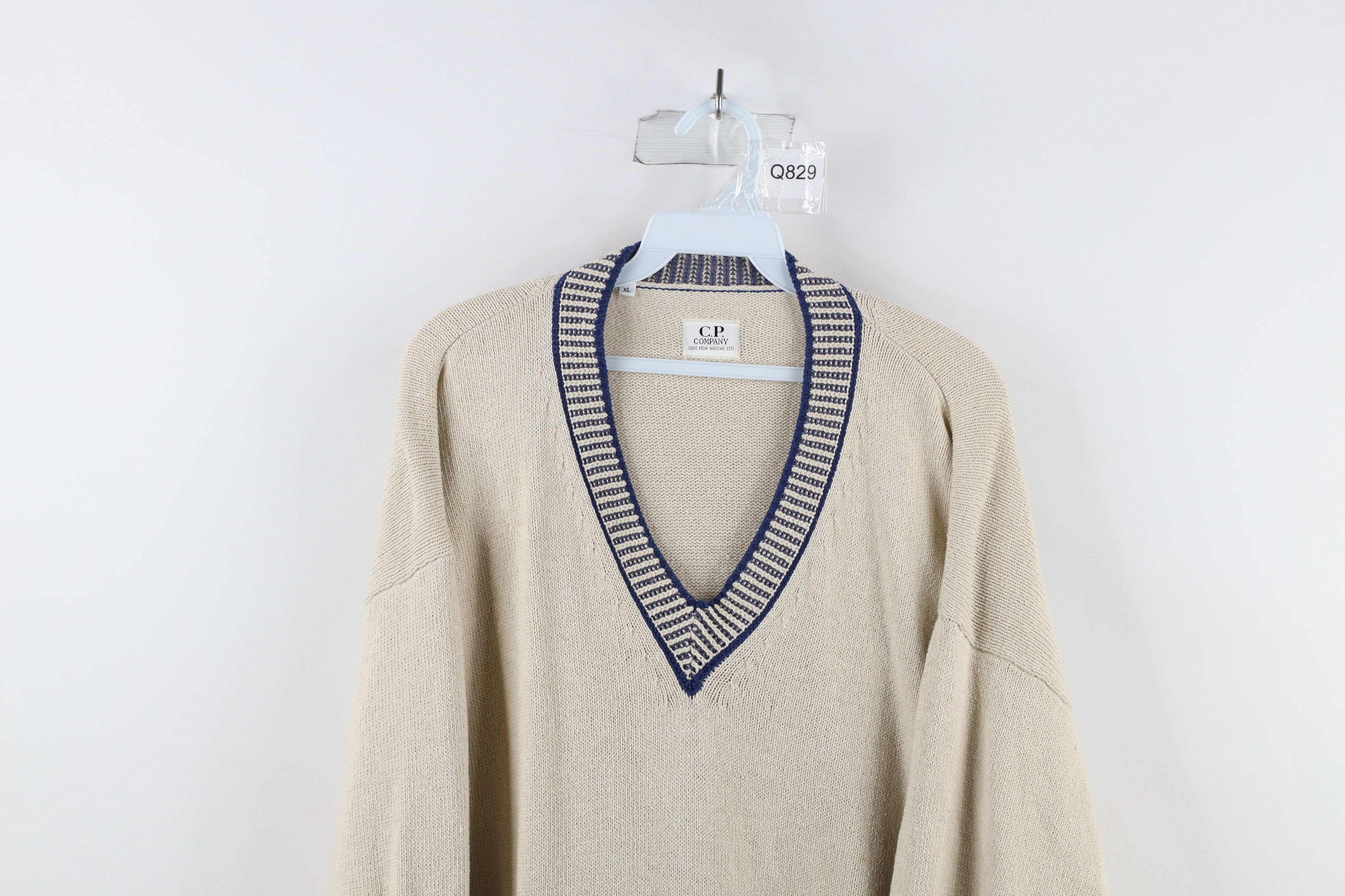 C.P. Company Vintage 90s CP Company Massimo Osti Knit V-Neck Sweater Size US XL / EU 56 / 4 - 2 Thumbnail