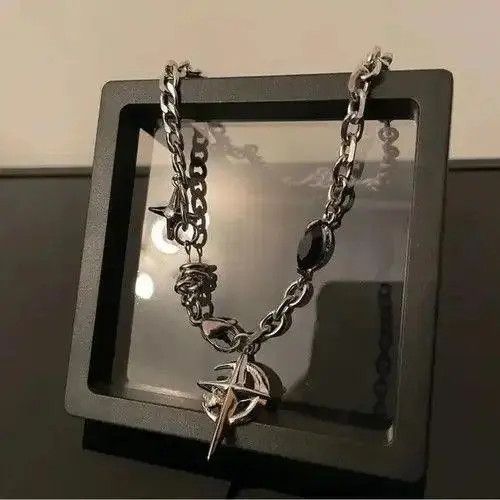 VIBE Crystal Star Light Moon Pendant Chain Necklace Size ONE SIZE - 3 Thumbnail