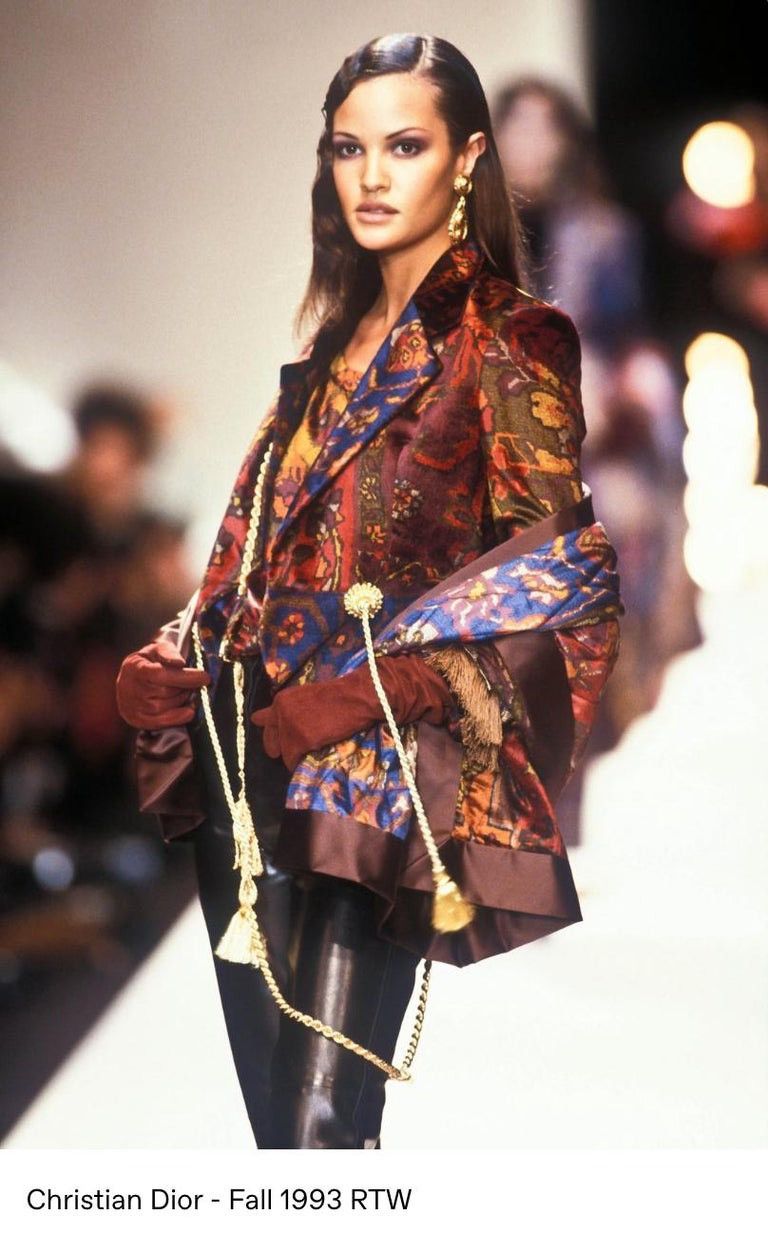 Dior  Gianfranco Ferre Christian Dior Fall 1993 by Ferre Knit Embroidered  Dress | Grailed