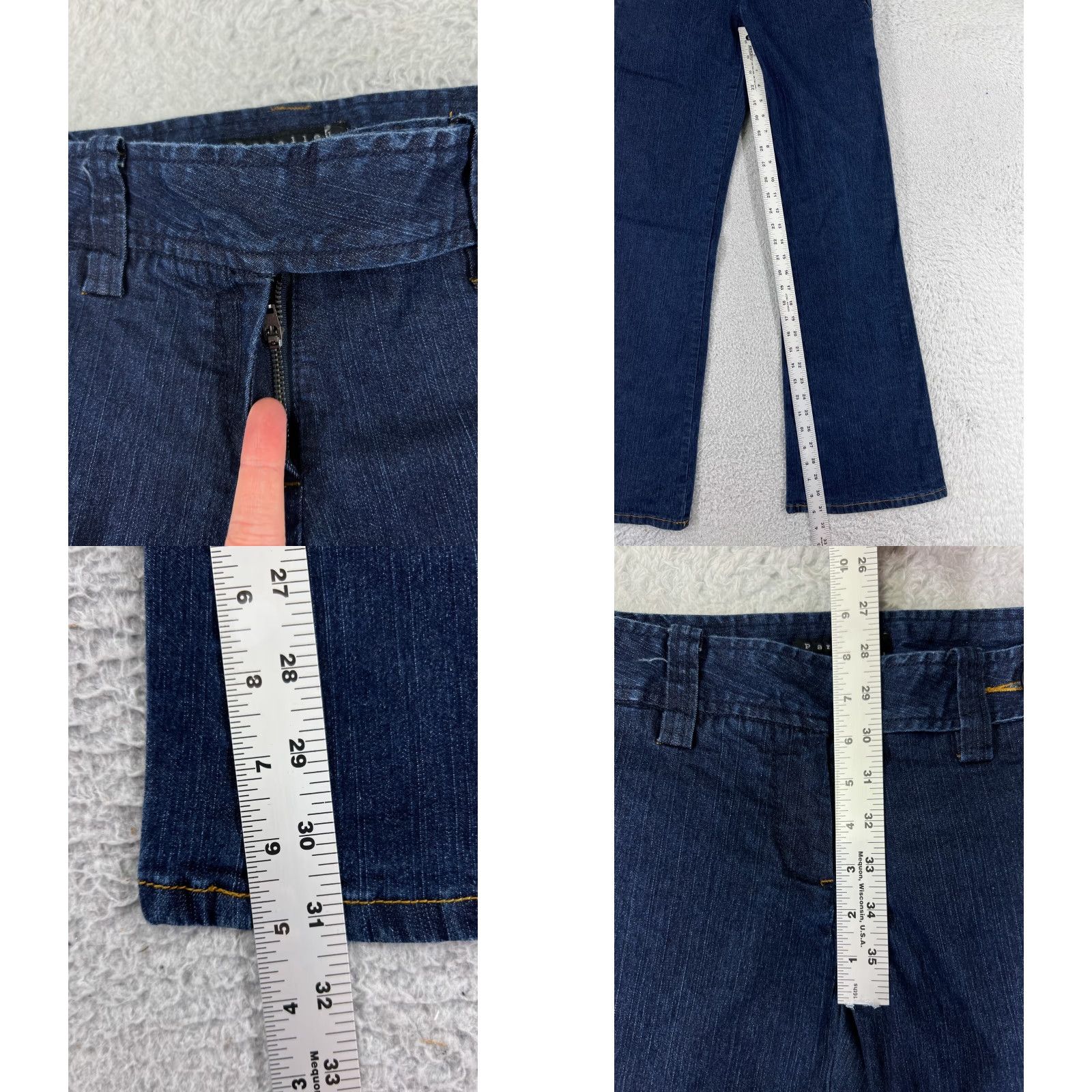 Vintage Parallel Women's Bootcut Jeans Size 4 Blue Denim Low Rise 27x31 Regular Fit Size 27" / US 4 / IT 40 - 8 Thumbnail