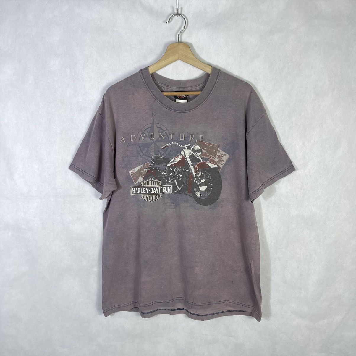 Hanes × Harley Davidson × Vintage Rare! Vintage Harley Davidson Adventure Alaska Tshirt Size US L / EU 52-54 / 3 - 2 Thumbnail