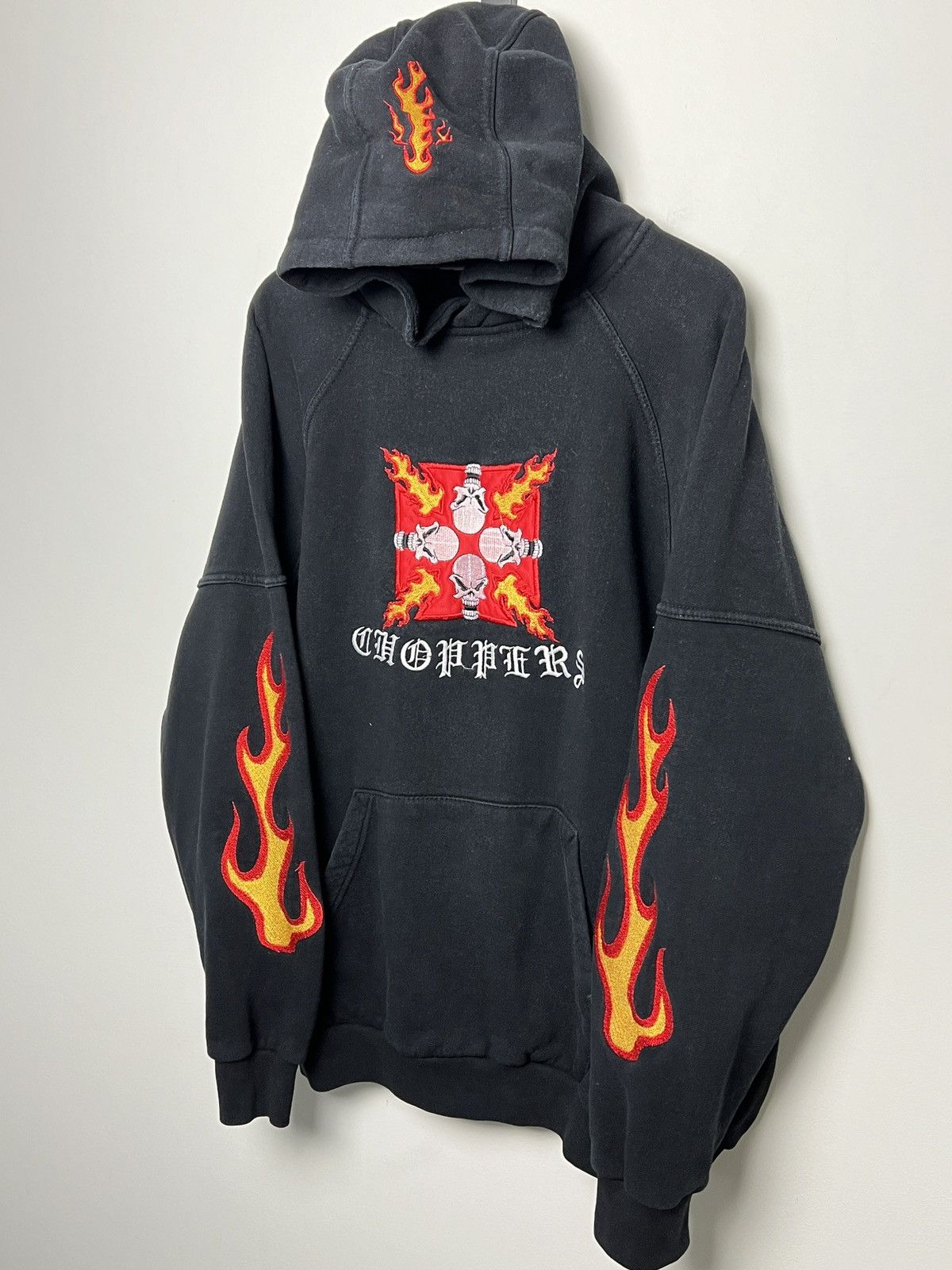 Vintage choppers vintage embroidery hoodie l-xl maltese cross Size US XL / EU 56 / 4 - 2 Thumbnail