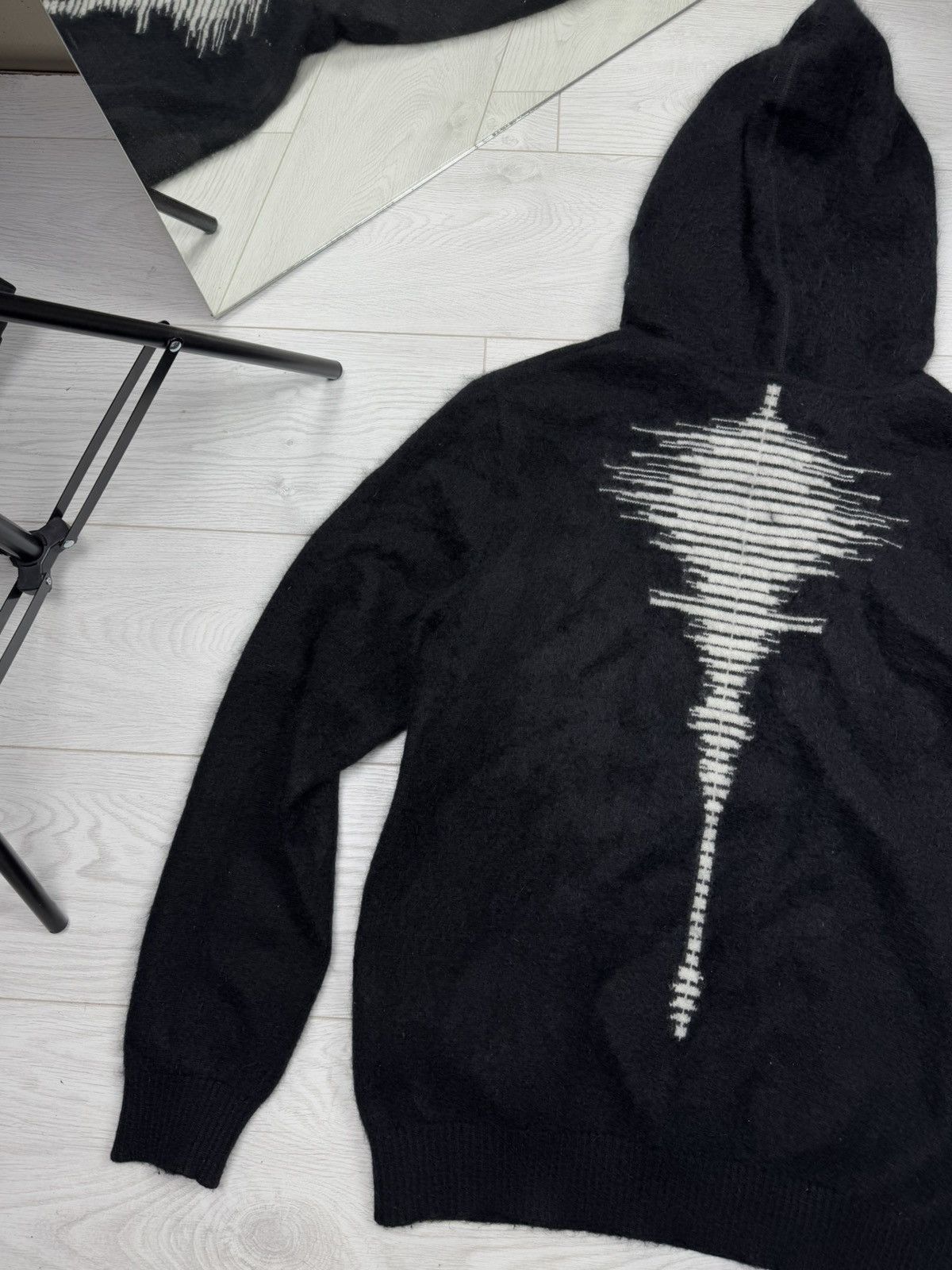 Japanese Brand Forcerepublik Black Wool Hoodie Oversized Size US XXL / EU 58 / 5 - 2 Thumbnail