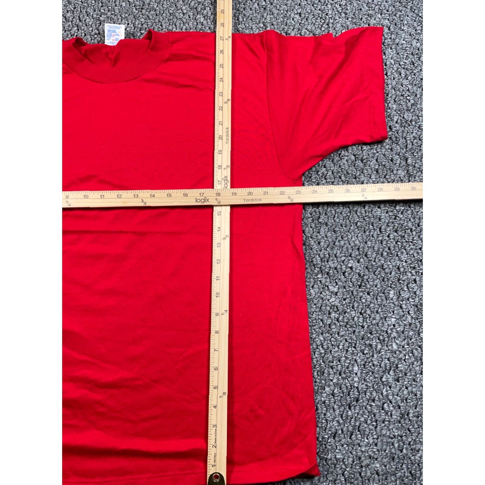 Jerzees VTG 90s Jerzees Blank T-Shirt Adult 2X Red Solid 50-50 Made in USA Men Shirt Old School 90s Mens Size US XXL / EU 58 / 5 - 7 Thumbnail