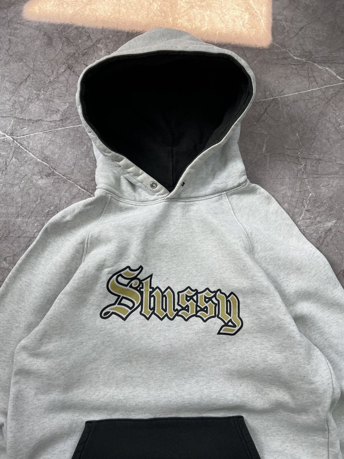 Stussy × Vintage Vintage 90s big logo stussy boxy hoodie y2k hype Size US M / EU 48-50 / 2 - 3 Thumbnail