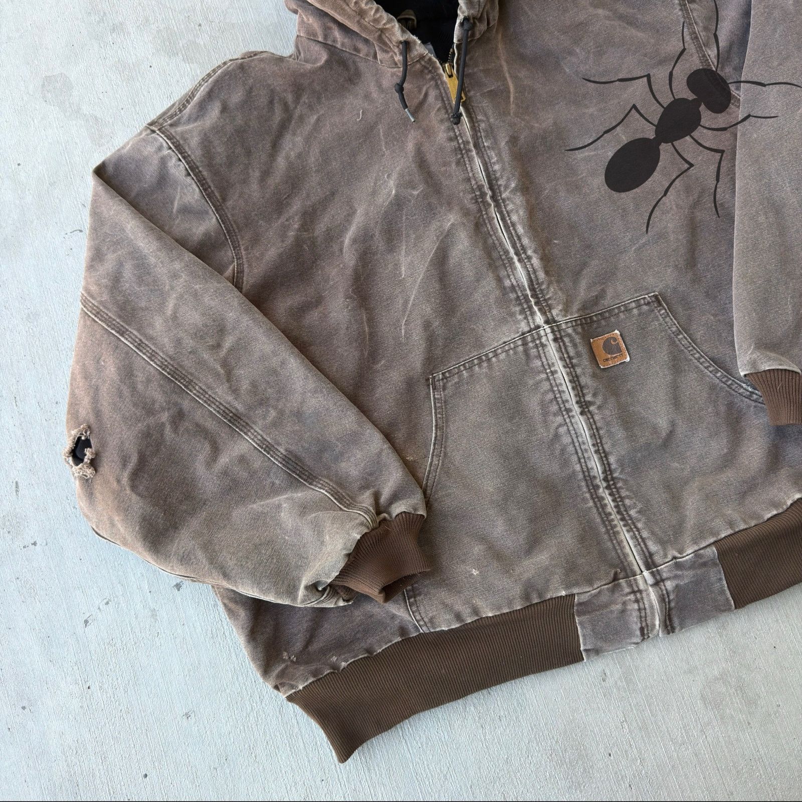 Carhartt × Vintage Carhartt J25 CHT brown hooded work wear jacket Size US XXL / EU 58 / 5 - 3 Thumbnail