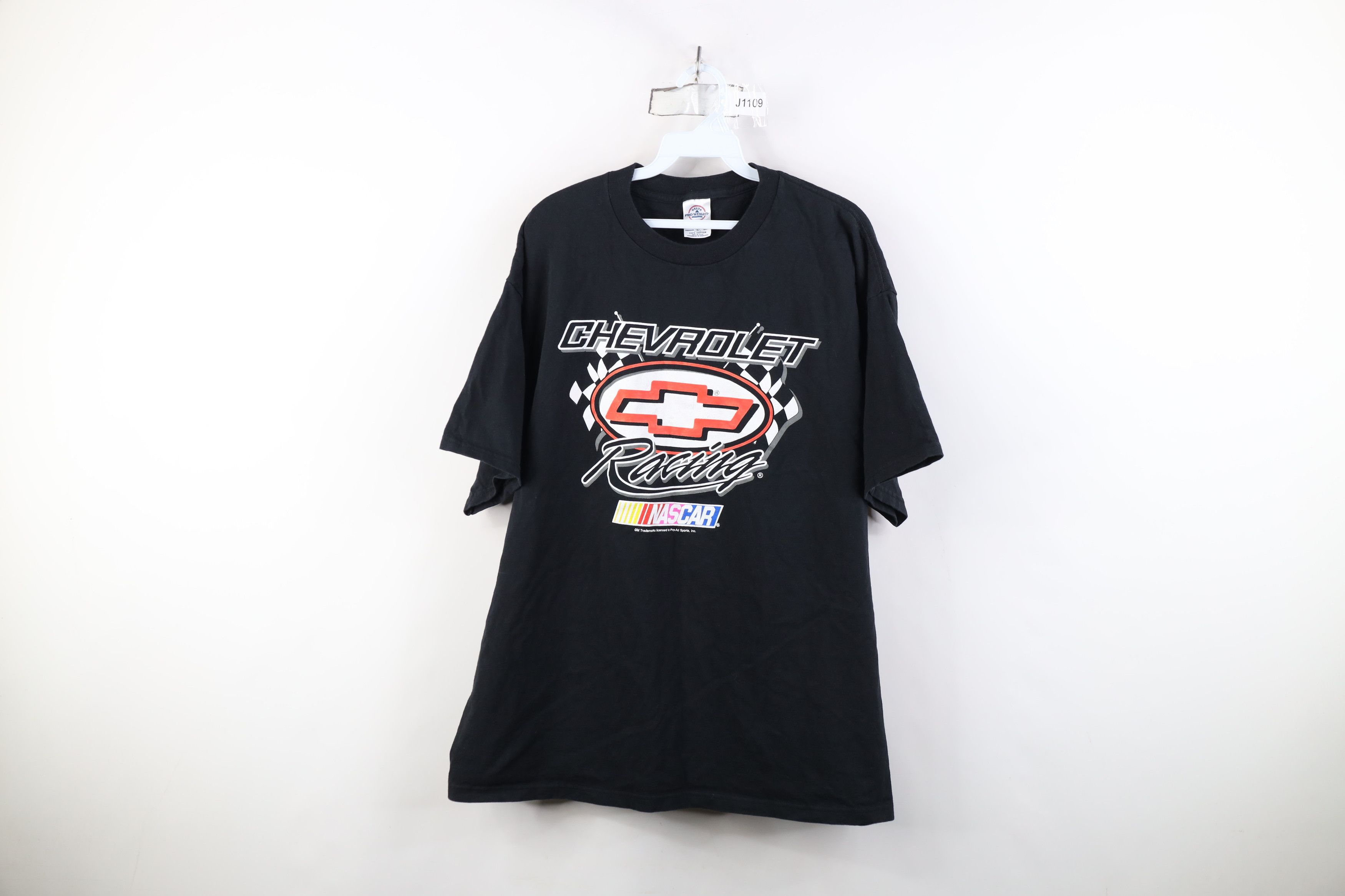 Vintage Vintage 90s Y2K NASCAR Chevrolet Racing T-Shirt Black Size US XL / EU 56 / 4 - 1 Thumbnail