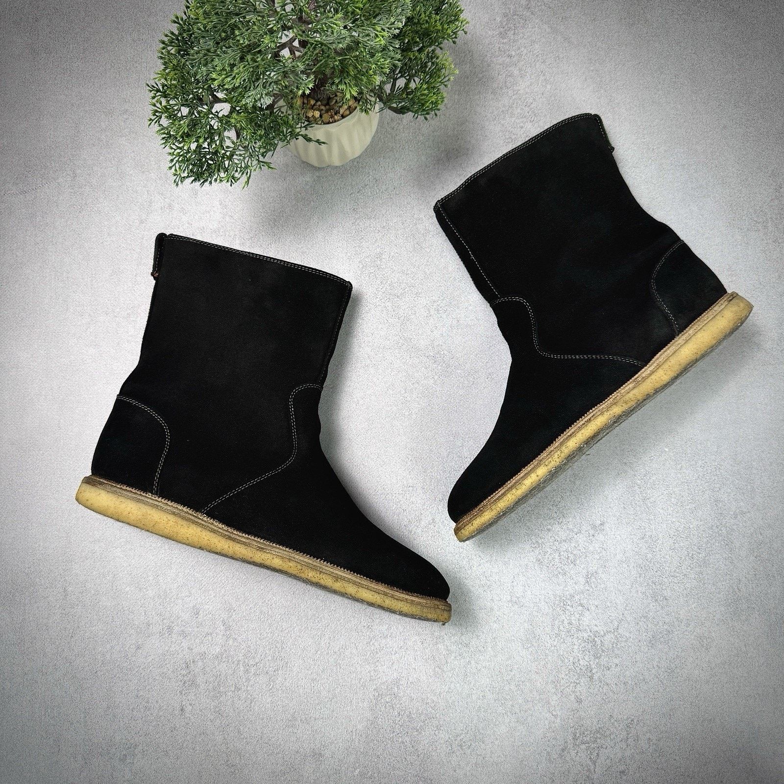 Gucci Gucci Men High Suede Fur Boot Winter Black Size US 9 Size US 9 / EU 42 - 1 Thumbnail