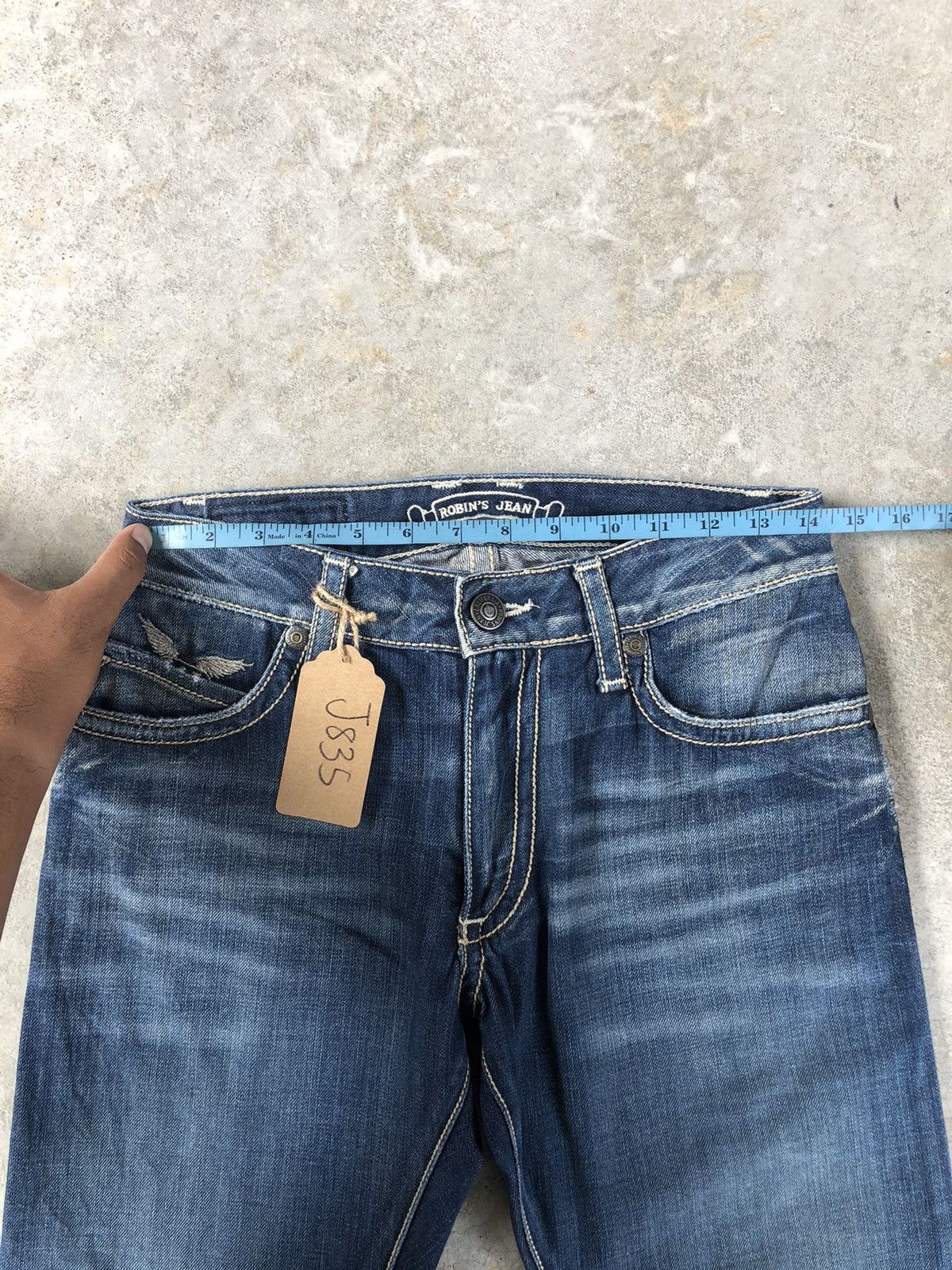 Robins Jeans Vintage Robin’s Embroidered Chrome Distressed Jeans Size US 28 / EU 44 - 20 Thumbnail