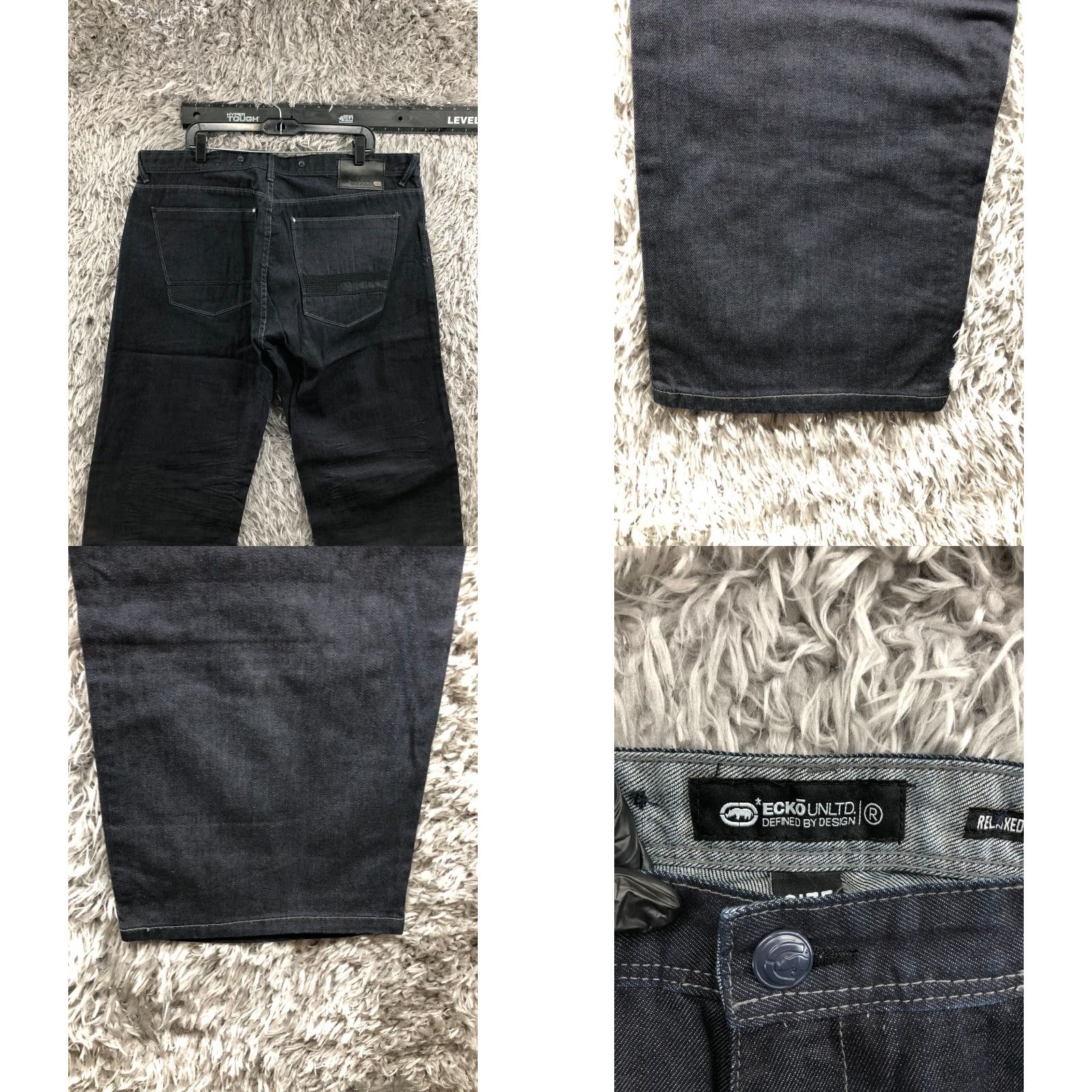 Ecko Unltd. Ecko Unltd Relaxed Fit 759 Baggy Jeans Hip Hop Vintage Y2K Rhino Mens 42 Blue Denim Baggy 5-Pocket Embroidered Straight Jeans Mens Size US 42 / EU 58 - 9 Thumbnail