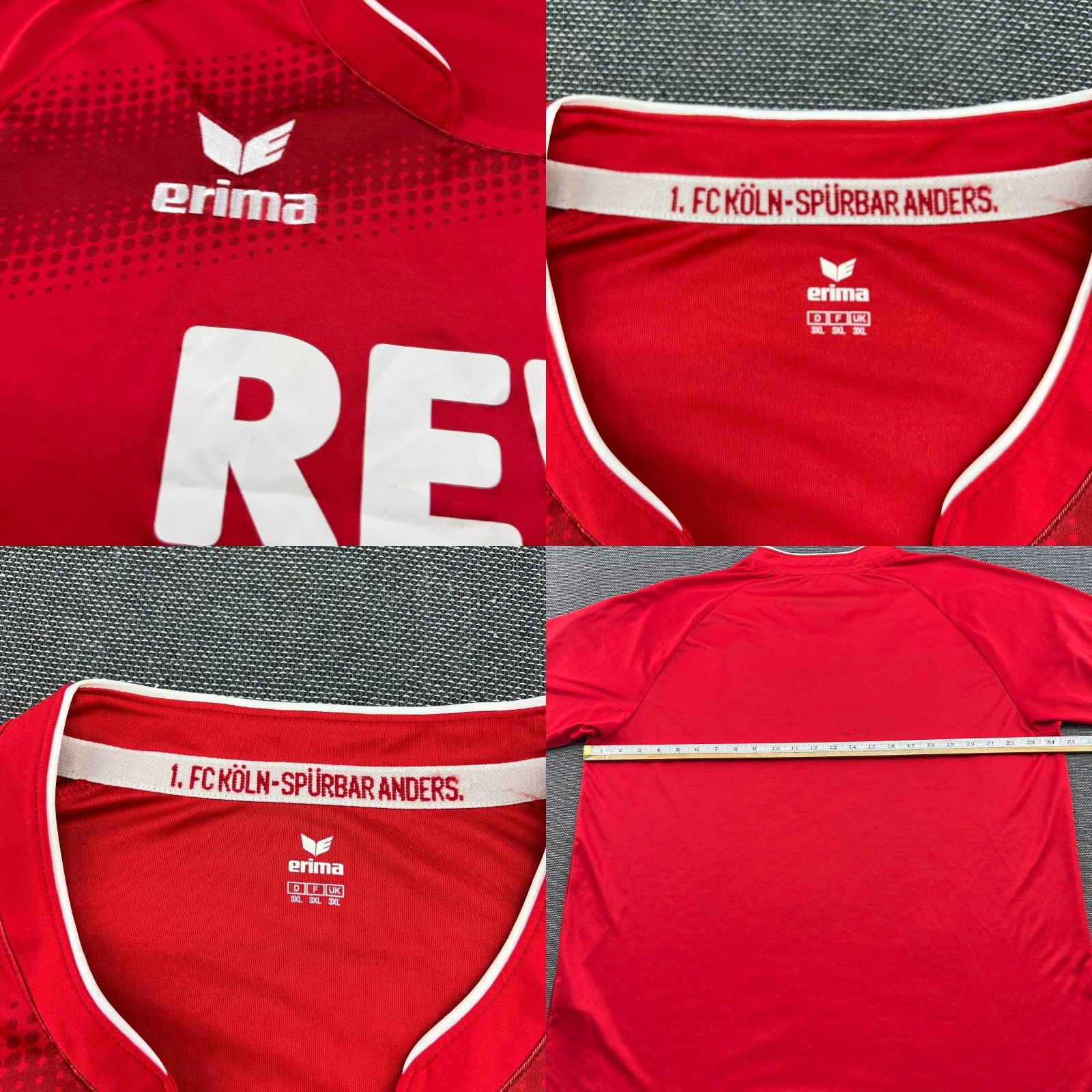 Erima ERIMA FC Kohl 2015 2016 Away Mens Football Jersey 3XL Shirt Red Short Sleeve Mois ture Wicking Quick Dry Sport Jersey Boys Mens Size US XXL / EU 58 / 5 - 8 Thumbnail