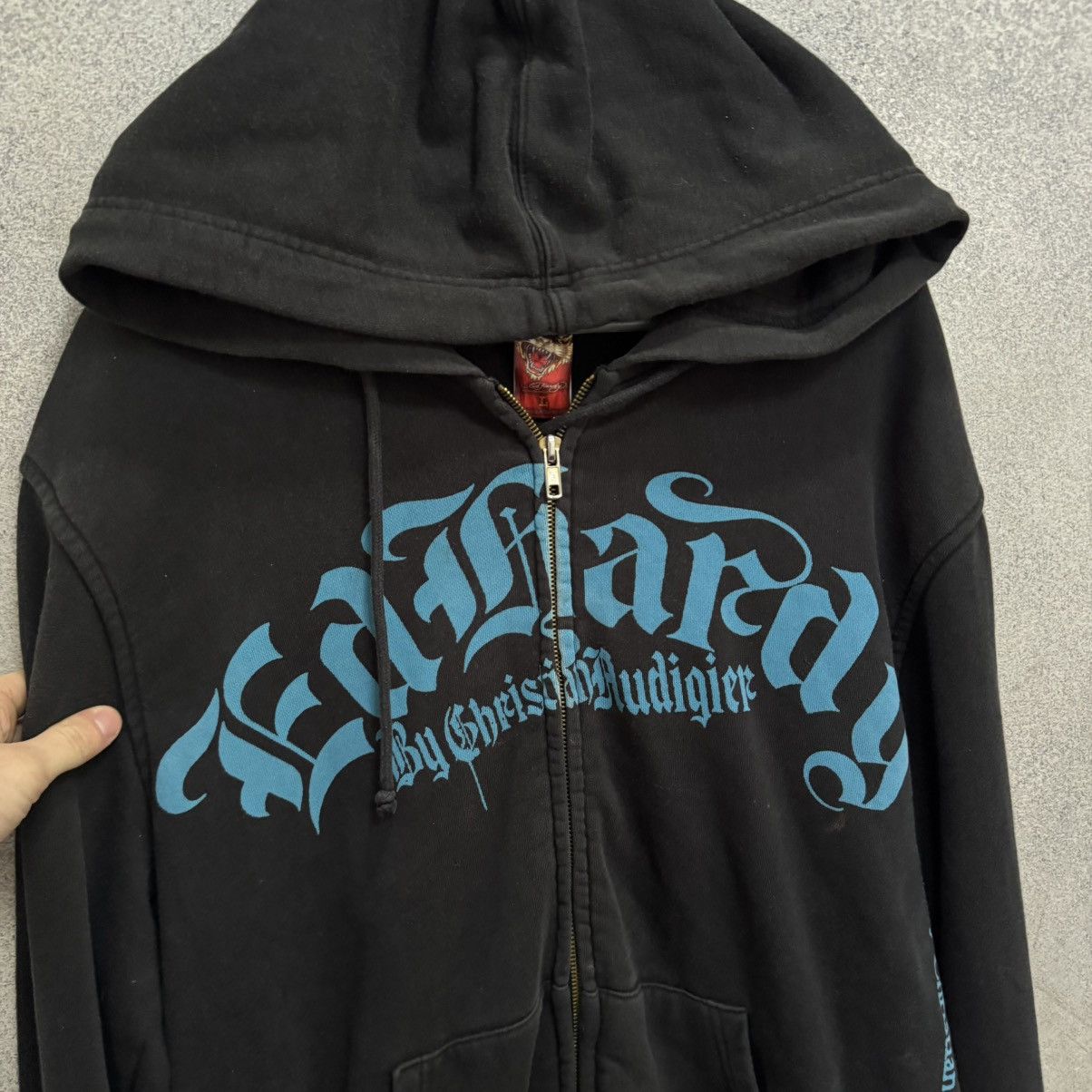 Christian Audigier Vintage Y2K Christian Audigier Zip Hoodie Ed Hardy Size US L / EU 52-54 / 3 - 3 Thumbnail
