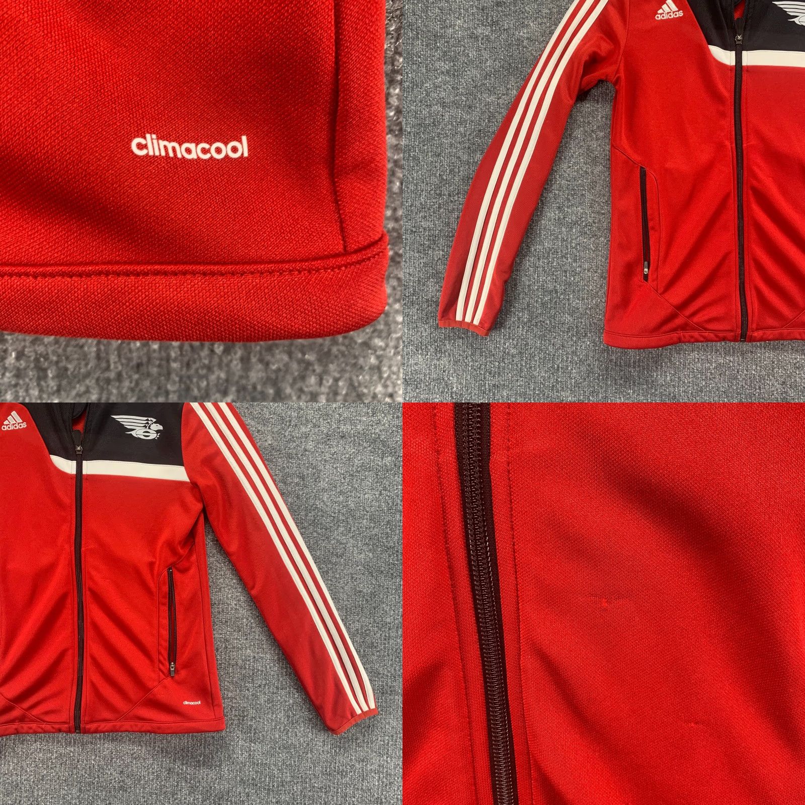 Adidas Adidas Jacket Womens S Red Climacool Full Zip Active Eagle Logo Athletic Jacket Size S / US 4 / IT 40 - 8 Thumbnail