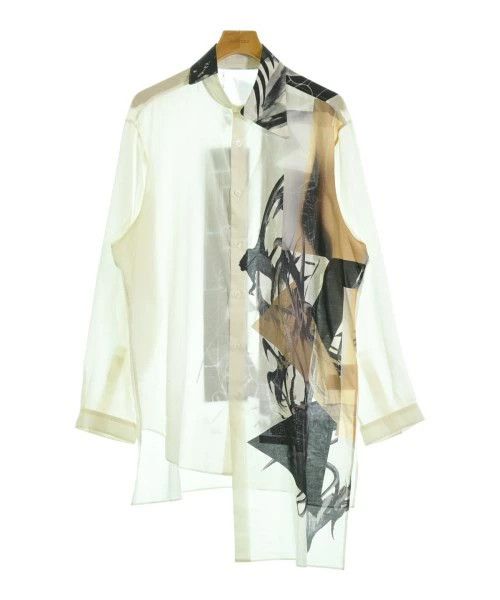 Yohji Yamamoto YOHJI YAMAMOTO POUR HOMMEWhite x Black x Brown Casual Shirt Size US L / EU 52-54 / 3 - 1 Thumbnail