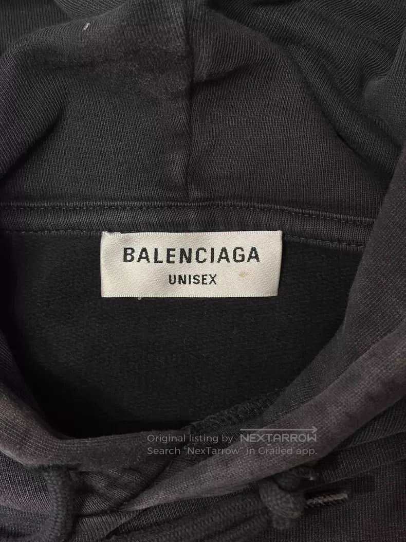 Balenciaga Balenciaga Washed Distressed Hoodie Size US L / EU 52-54 / 3 - 4 Thumbnail