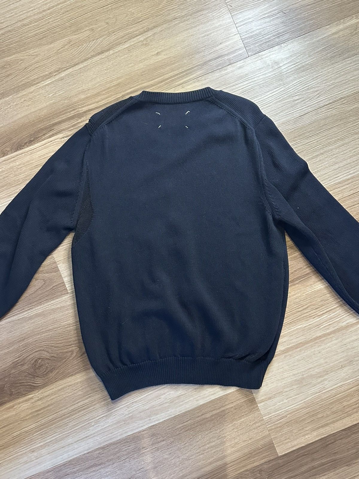 Maison Margiela Maison Margiela SS16 Chunky Knit Sweater — Navy Size US L / EU 52-54 / 3 - 2 Thumbnail