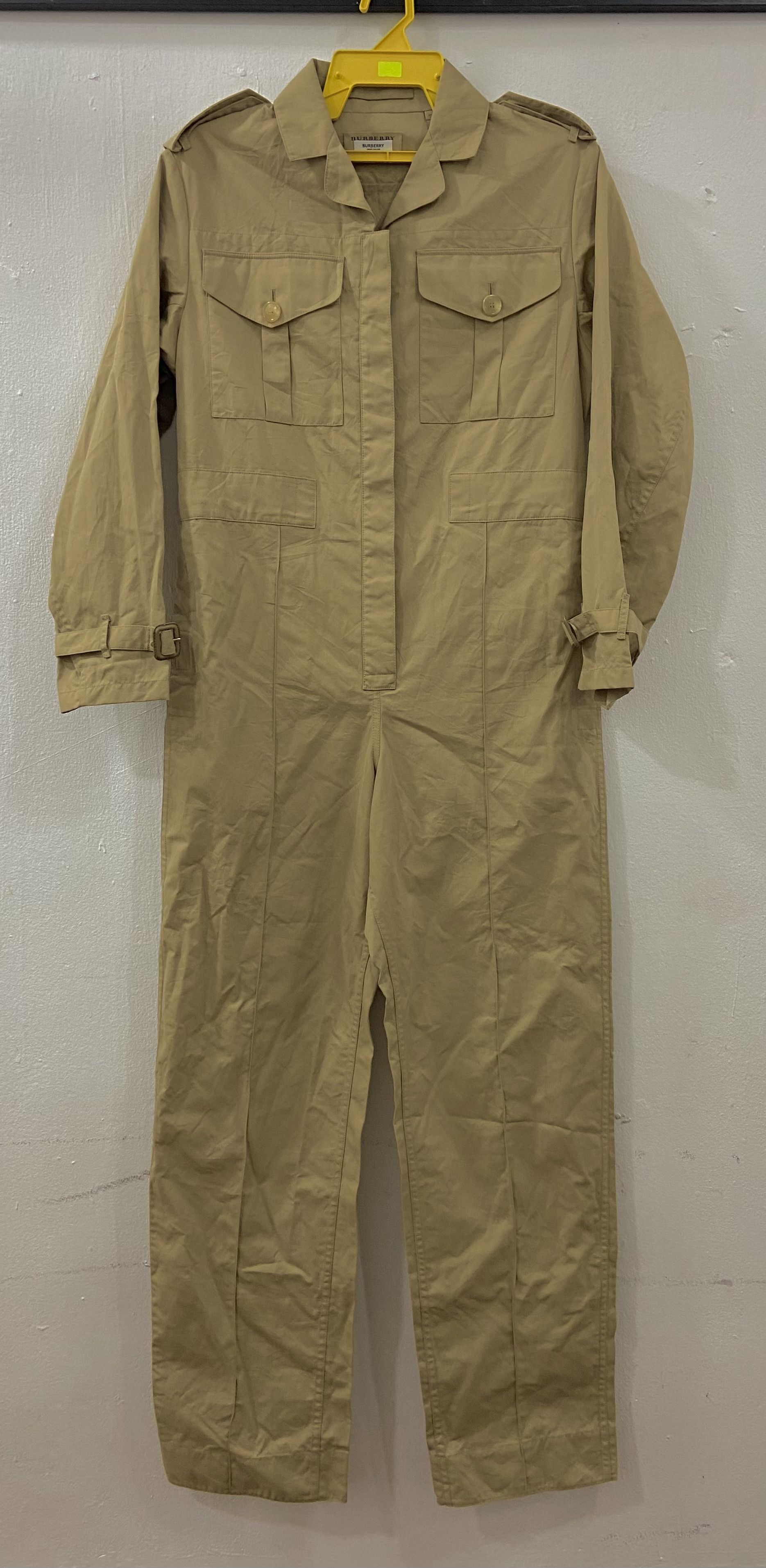 Burberry Prorsum BURBERRY GABARDINE cotton JUMPSUIT kHAKIS Size L / US 10 / IT 46 - 1 Thumbnail