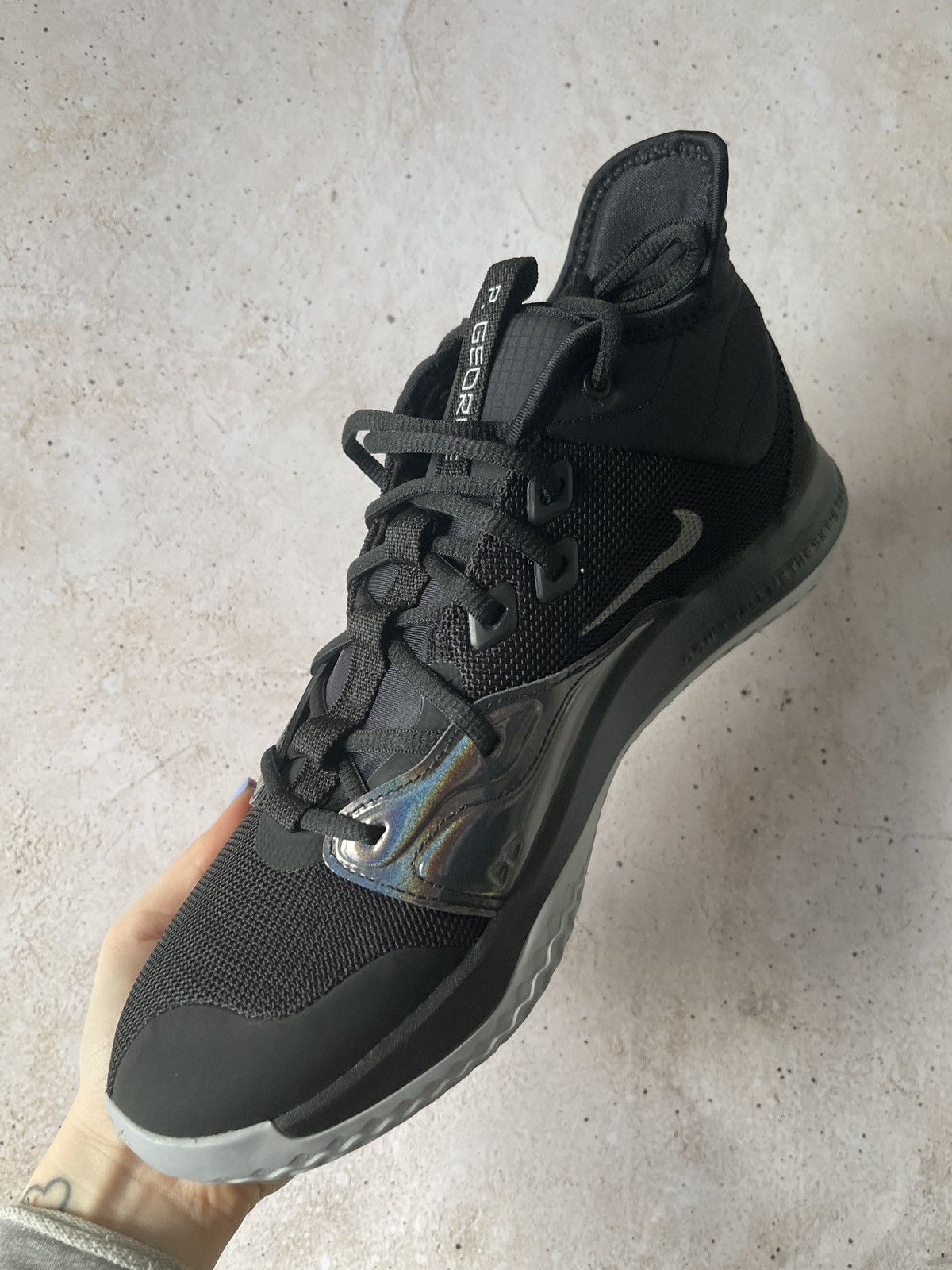 Nike Basketball Sneakers Nike PG 3 Black Iridescent paul george Size US 10.5 / EU 43-44 - 4 Thumbnail