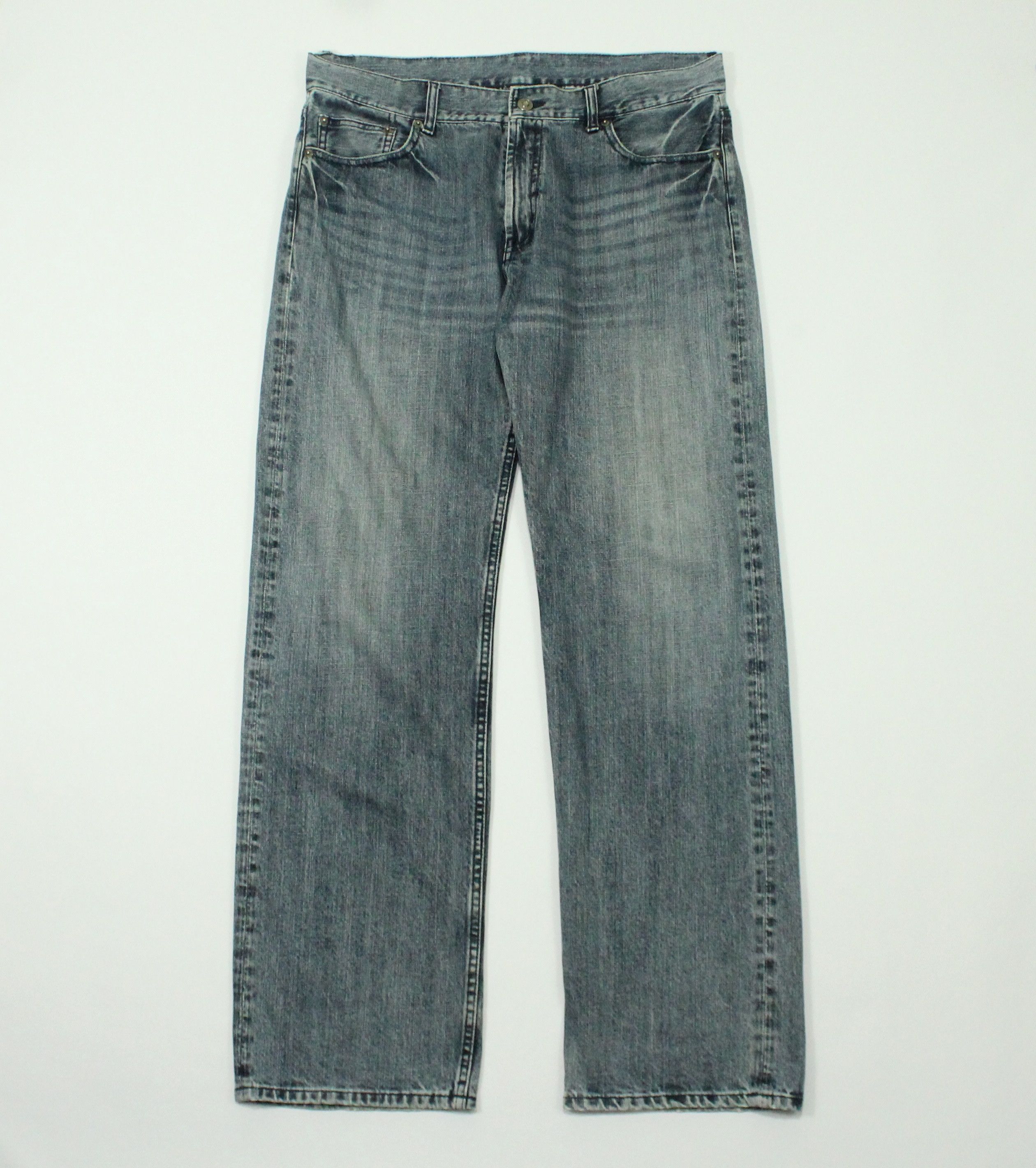 Japanese Brand Vintage Denim Embroidered Skull Logo Size US 35 - 14 Thumbnail