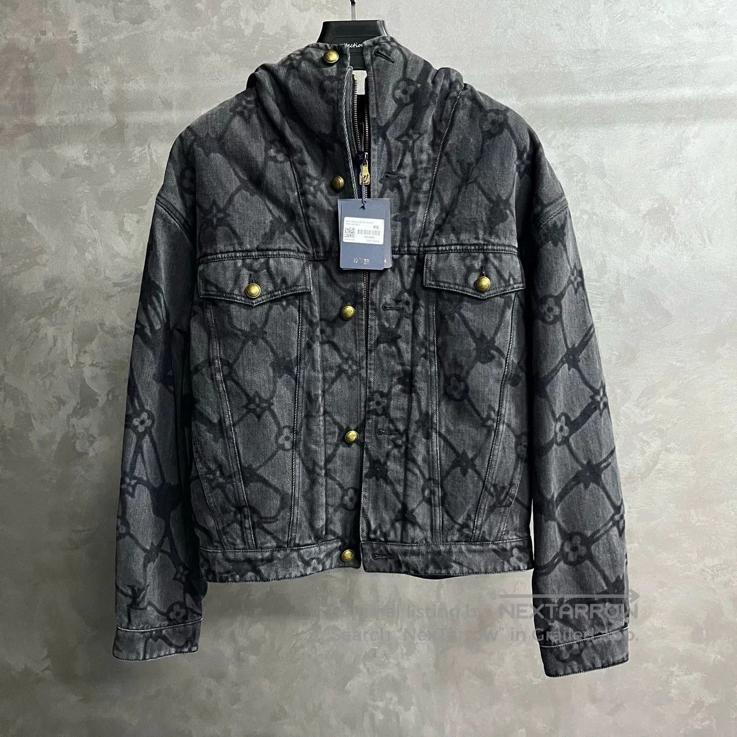 Louis Vuitton Louis Vuitton Gray Floral Logo Hooded Sweatshirt. Size US S / EU 44-46 / 1 - 1 Thumbnail