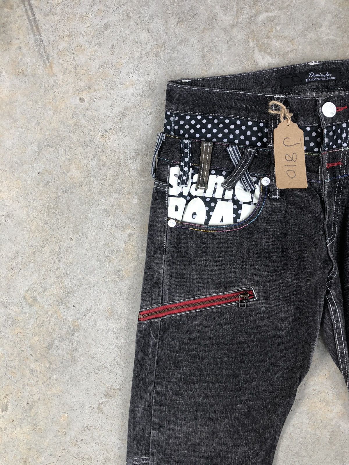 Hysteric Glamour Japanese Dominate Handcrafted Double Waist Distressed Jeans Size US 31 - 5 Thumbnail