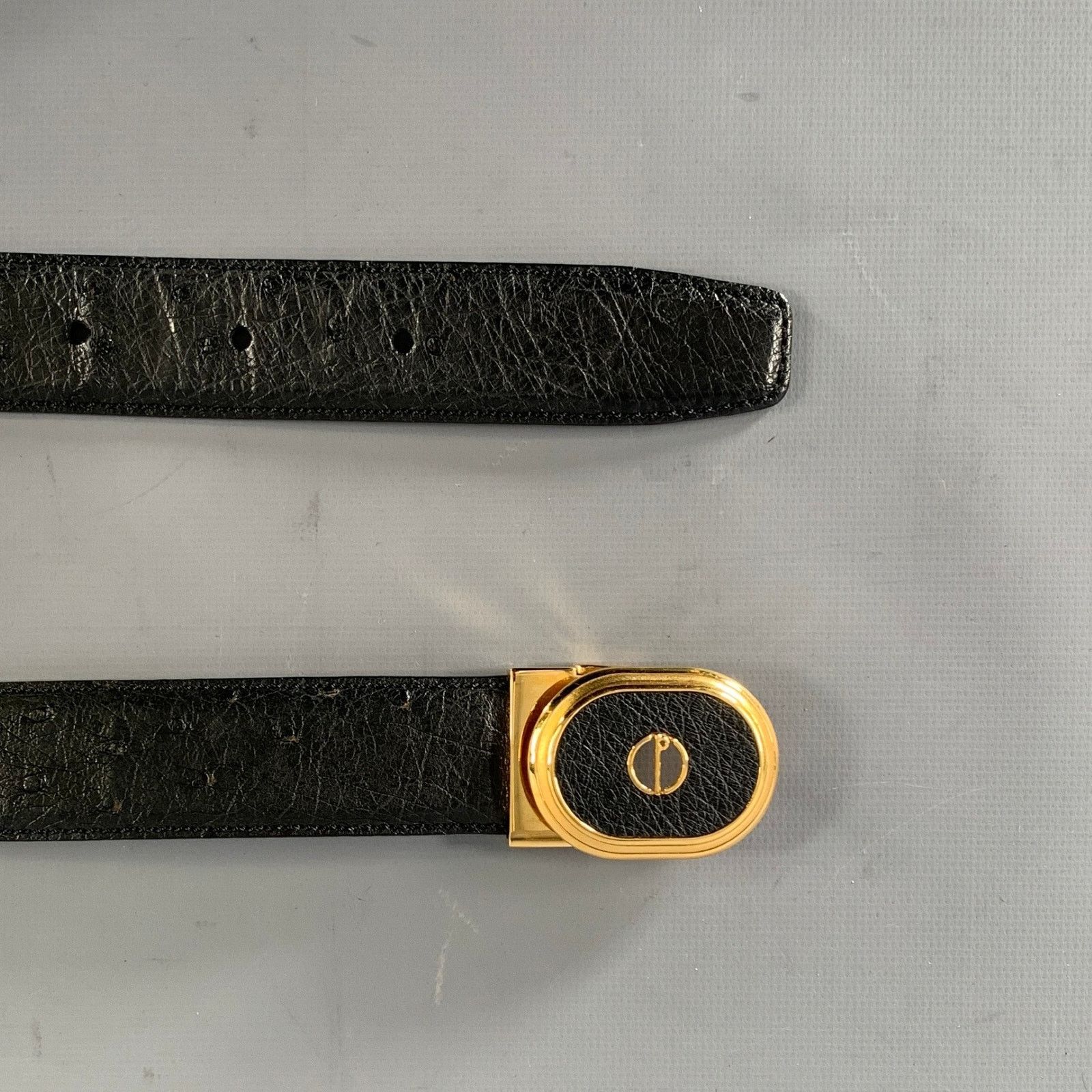Other DUNHILL Size 36 Black Gold Leather Belt Size 36 - 7 Thumbnail