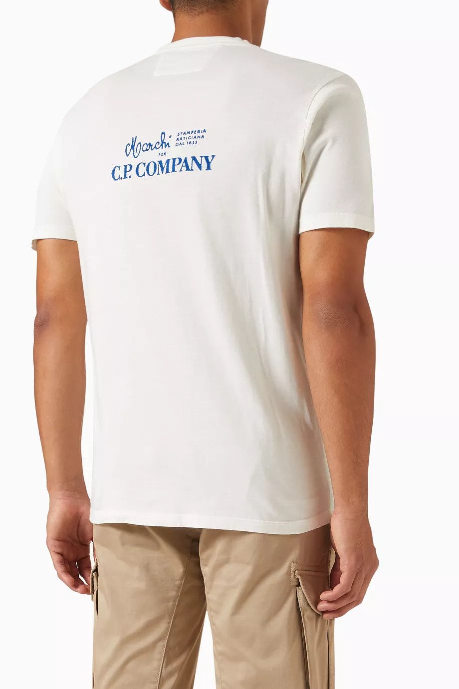 C.P. Company o1y1224 Logo Crewneck T-Shirt in White Size US XS / EU 42 / 0 - 5 Thumbnail