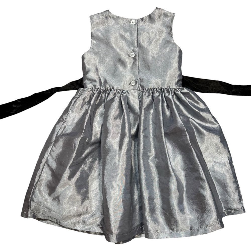 Other New Joe-Ella Grey Satin Bow A-Line Sequin Dress Size 2 Size XXS / US 00 / IT 34 - 9 Thumbnail