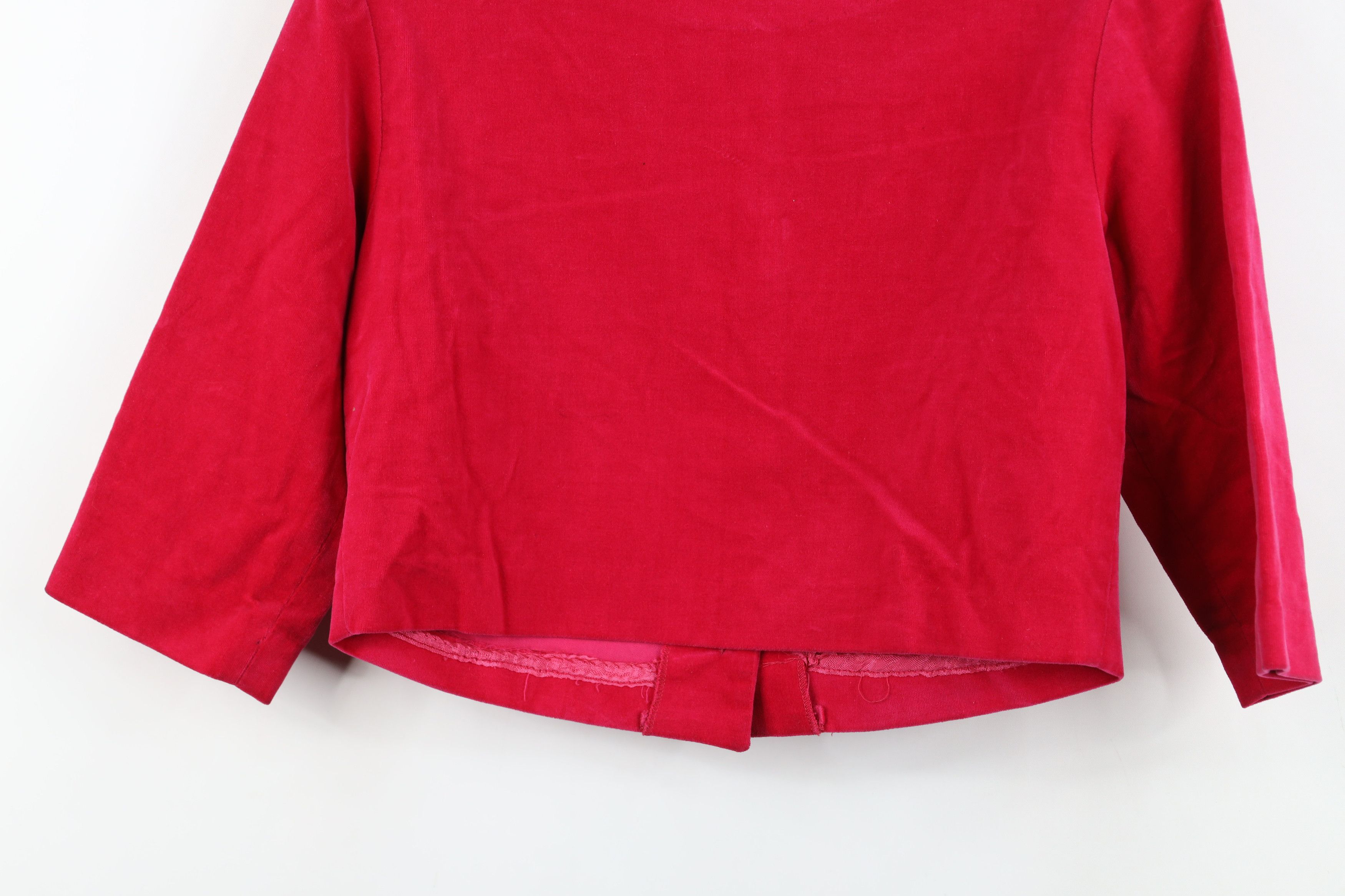 Vintage Vintage 50s Rockabilly Cropped Blazer Suit Jacket Pink USA Size L / US 10 / IT 46 - 14 Thumbnail