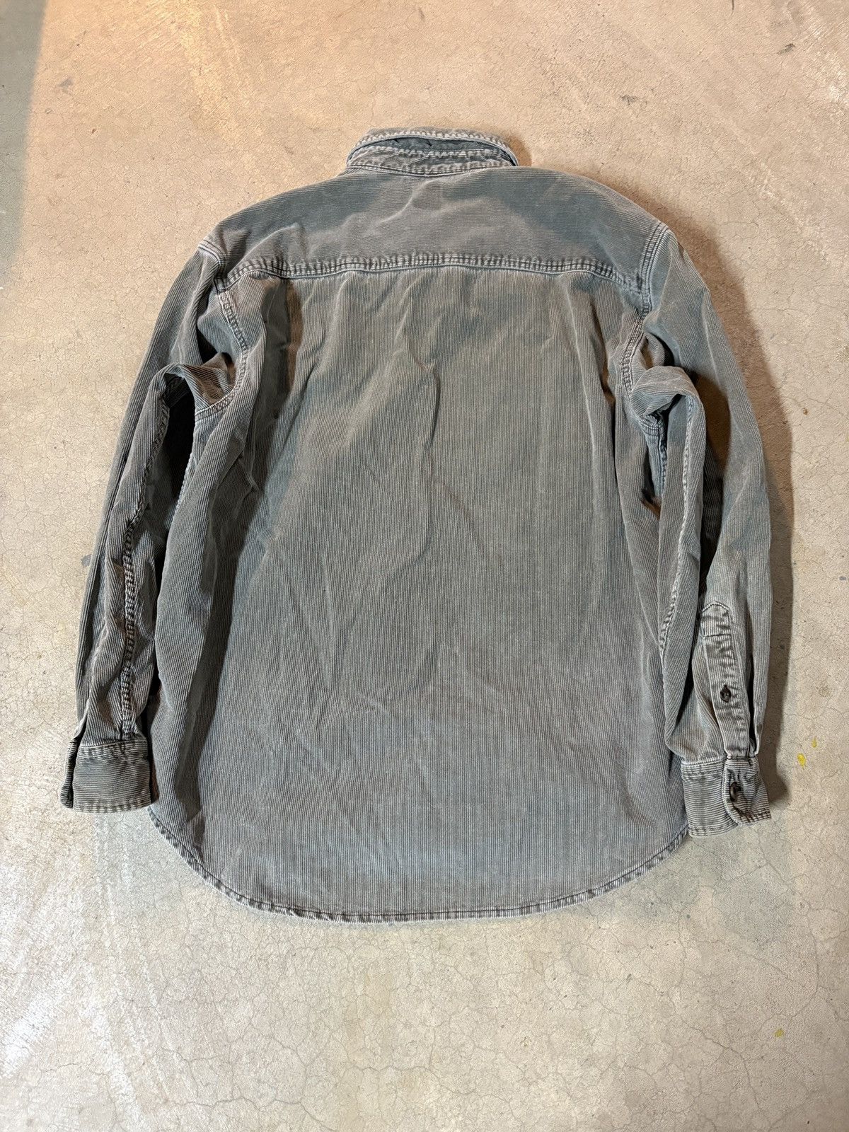 Gap VTG 90s Gap Corduroy Shacket Overshirt Washed Khaki Green Size US L / EU 52-54 / 3 - 3 Thumbnail